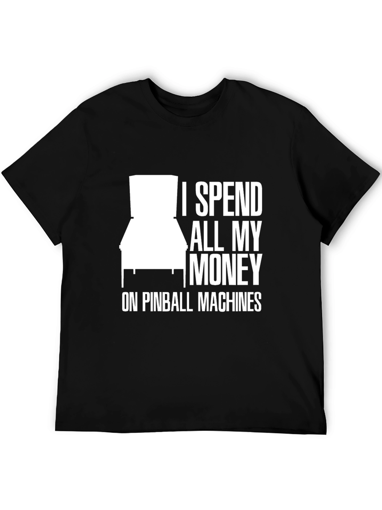 Black Pinball Machine T-Shirt - Gamer Tee view 5