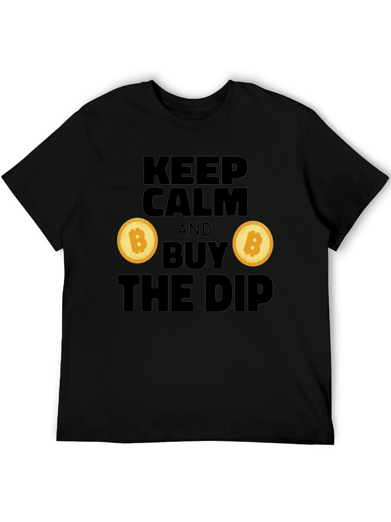Black Keep Calm and Buy the Dip Crypto T-Shirt view 5