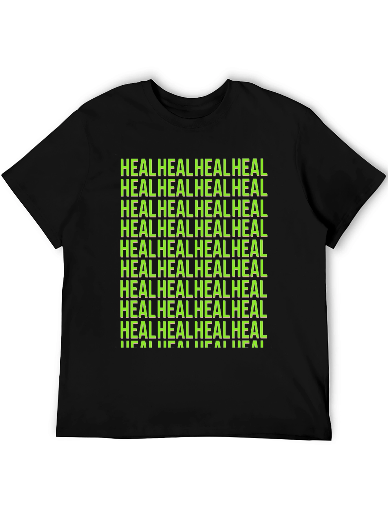 Black Heal Graphic Tee - Black Unisex T-Shirt view 5