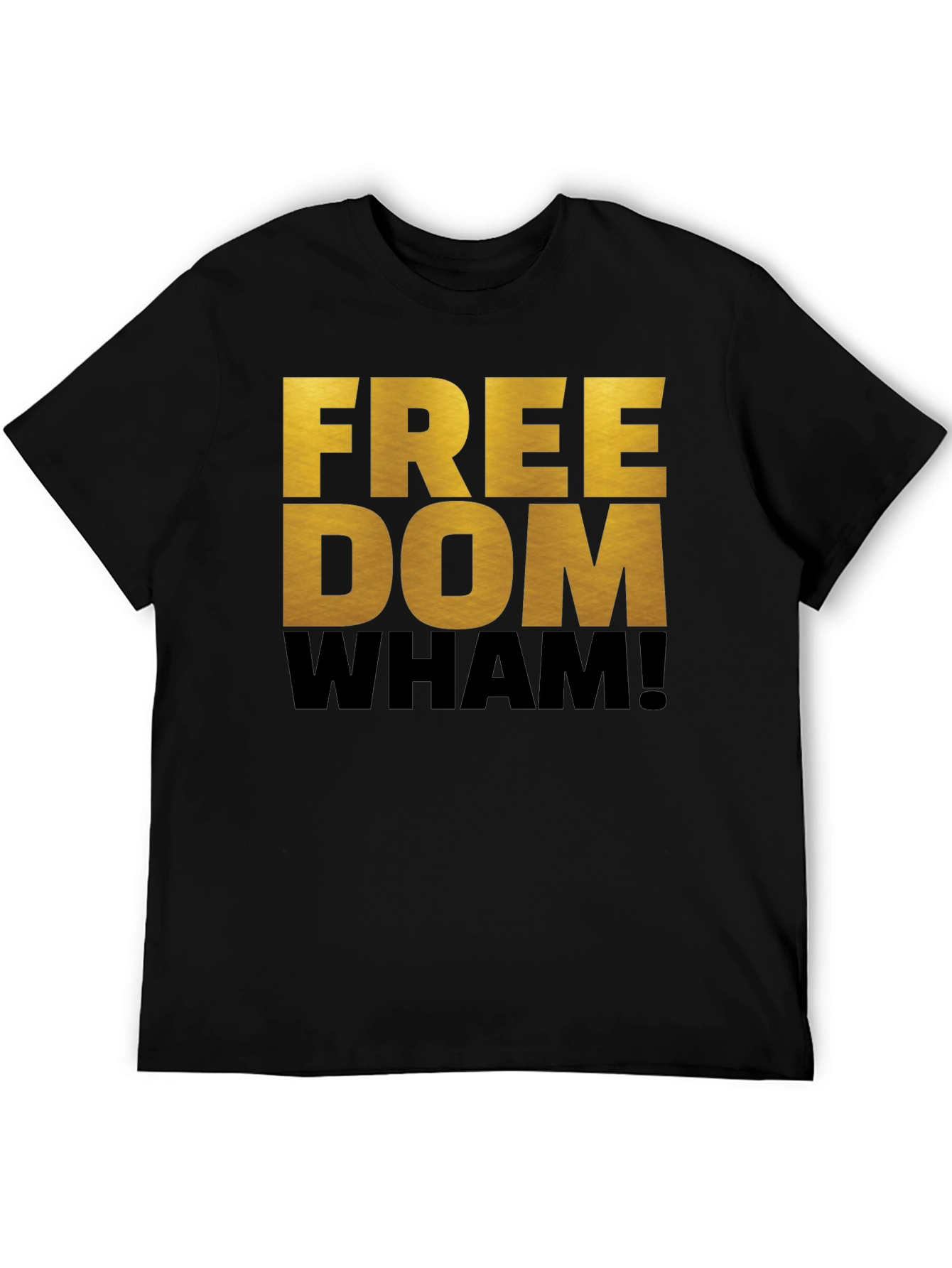 Black Freedom Wham! Graphic T-Shirt - Bold Statement Tee view 5