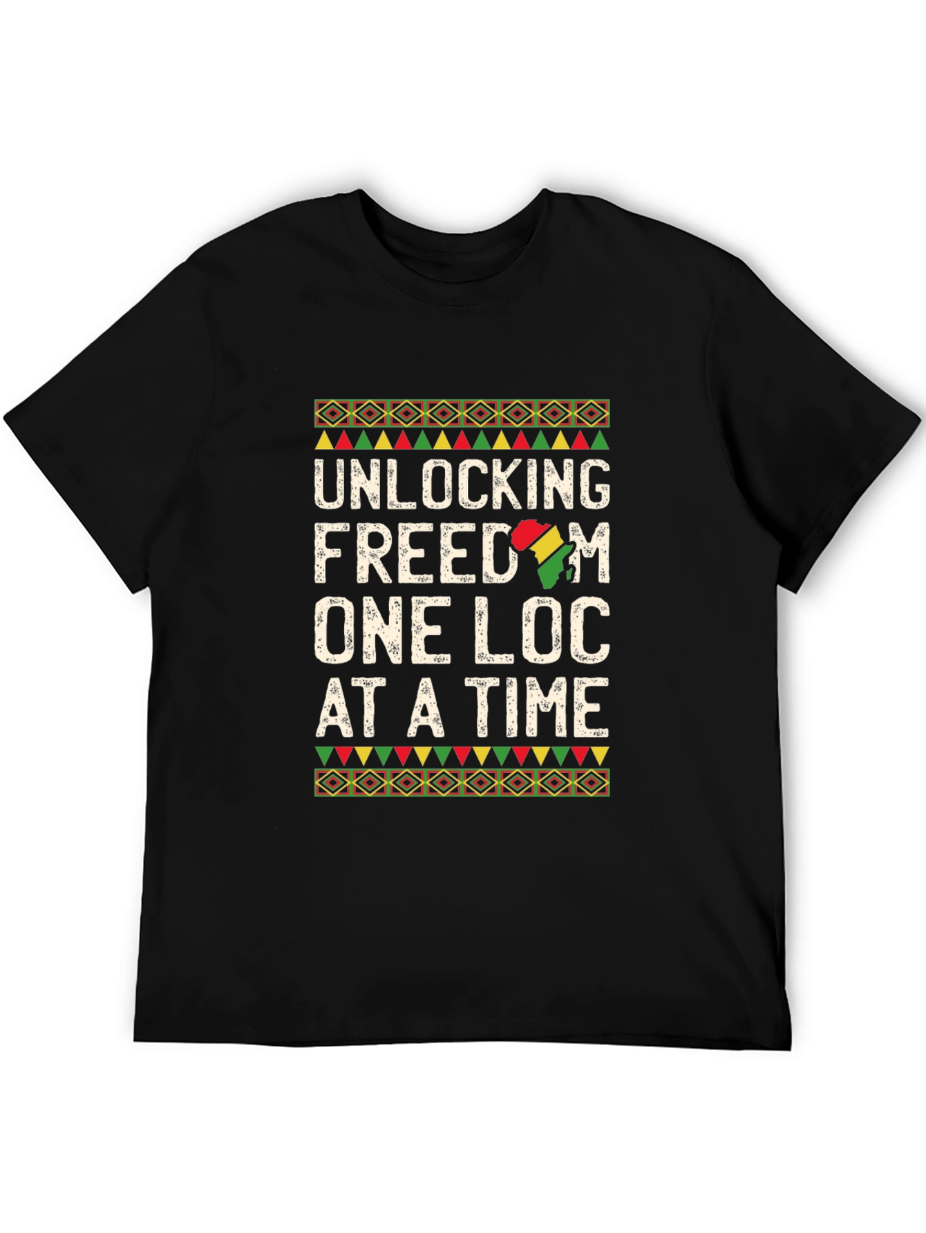 Black Unlocking Freedom T-Shirt - One Loc At A Time view 5