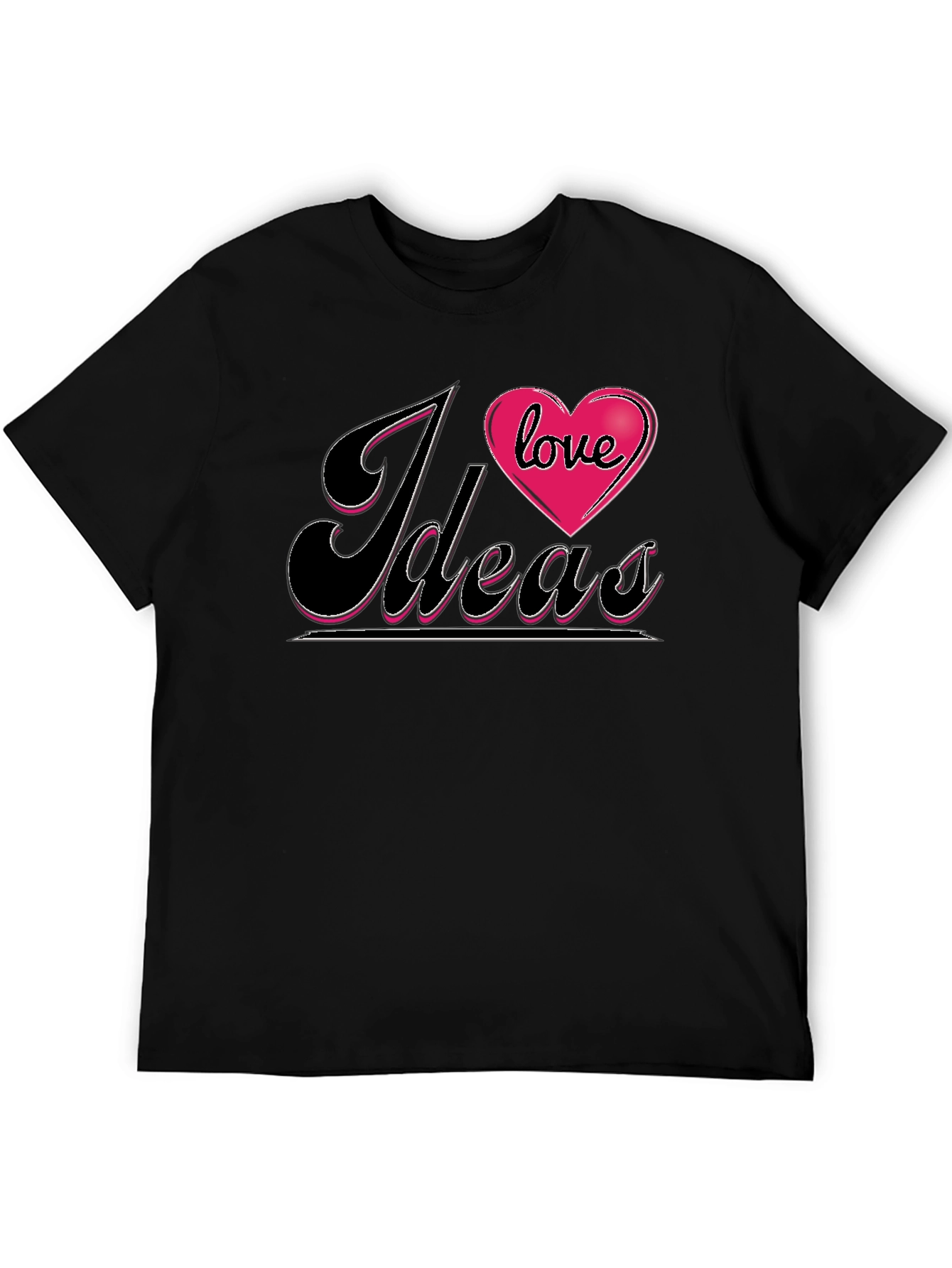 Black I Love Ideas Graphic Tee - Black T-Shirt view 5