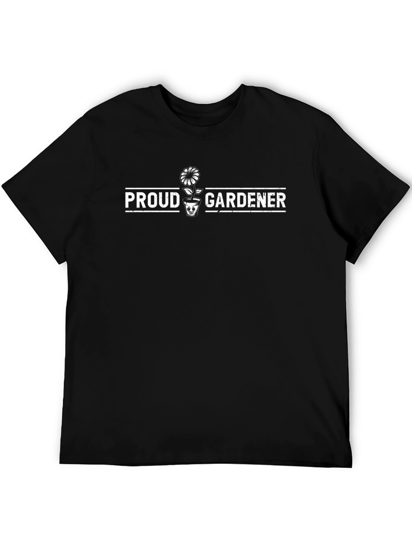 Black Proud Gardener T-Shirt - Black Graphic Tee view 5