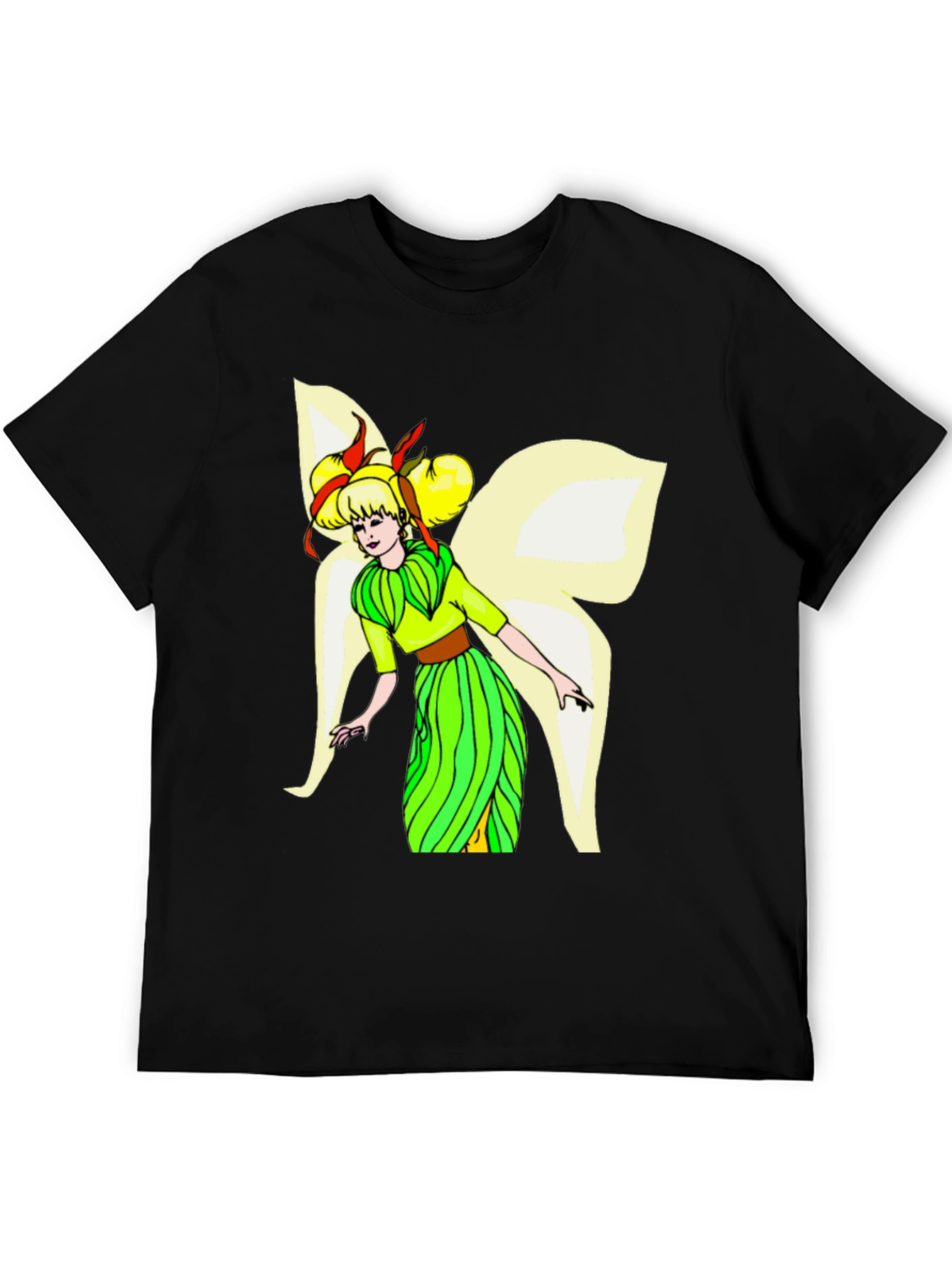 Black Fairy Graphic Black T-Shirt view 5