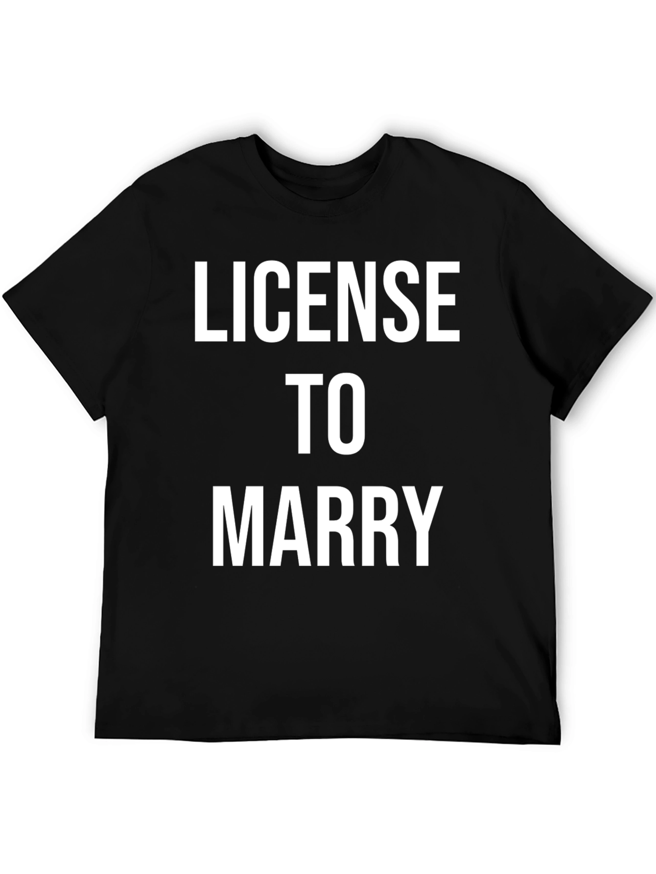 Black License To Marry Graphic Tee view 5