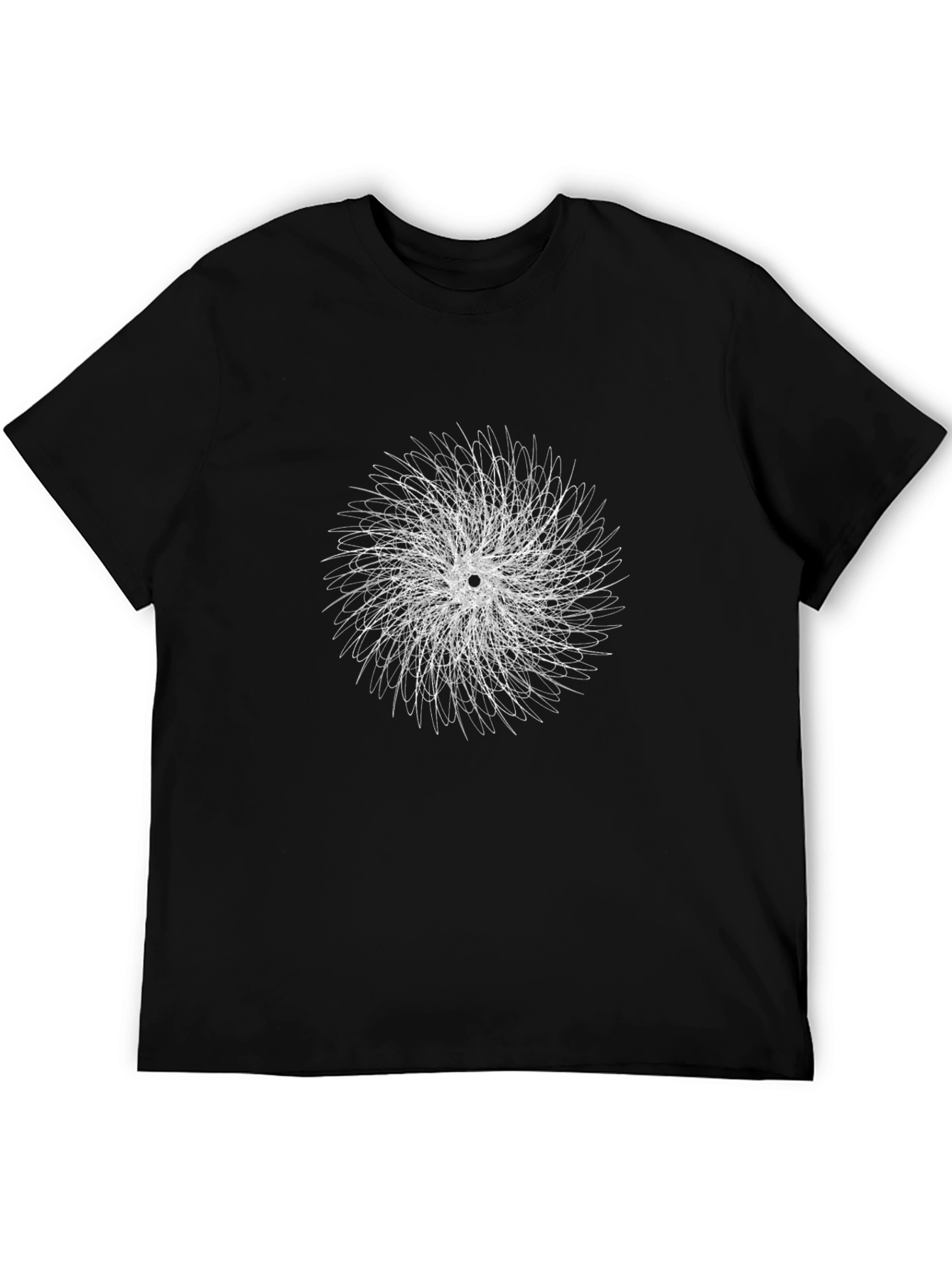 Black Abstract Graphic Black T-Shirt view 5