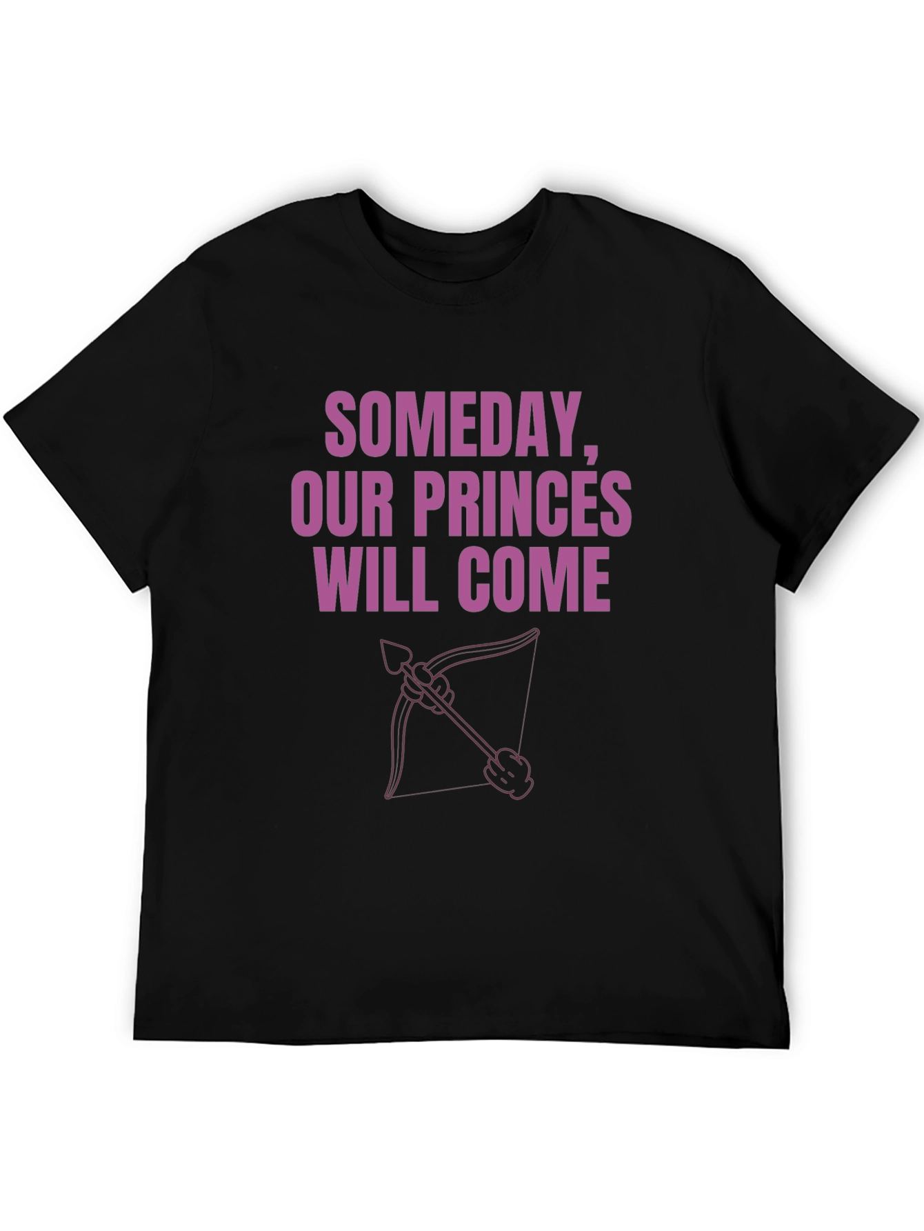 Black Someday Our Princes Will Come Graphic Tee view 5