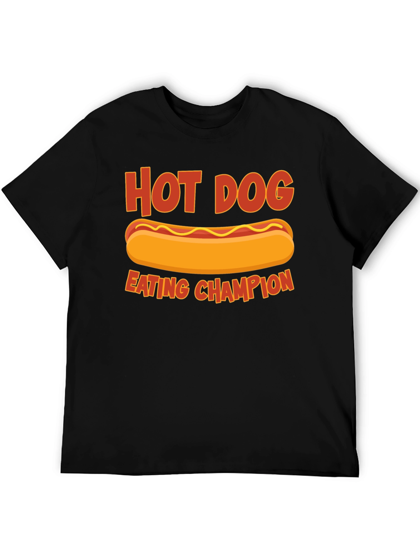 Black Hot Dog Eating Champion T-Shirt - Funny Foodie Tee view 5