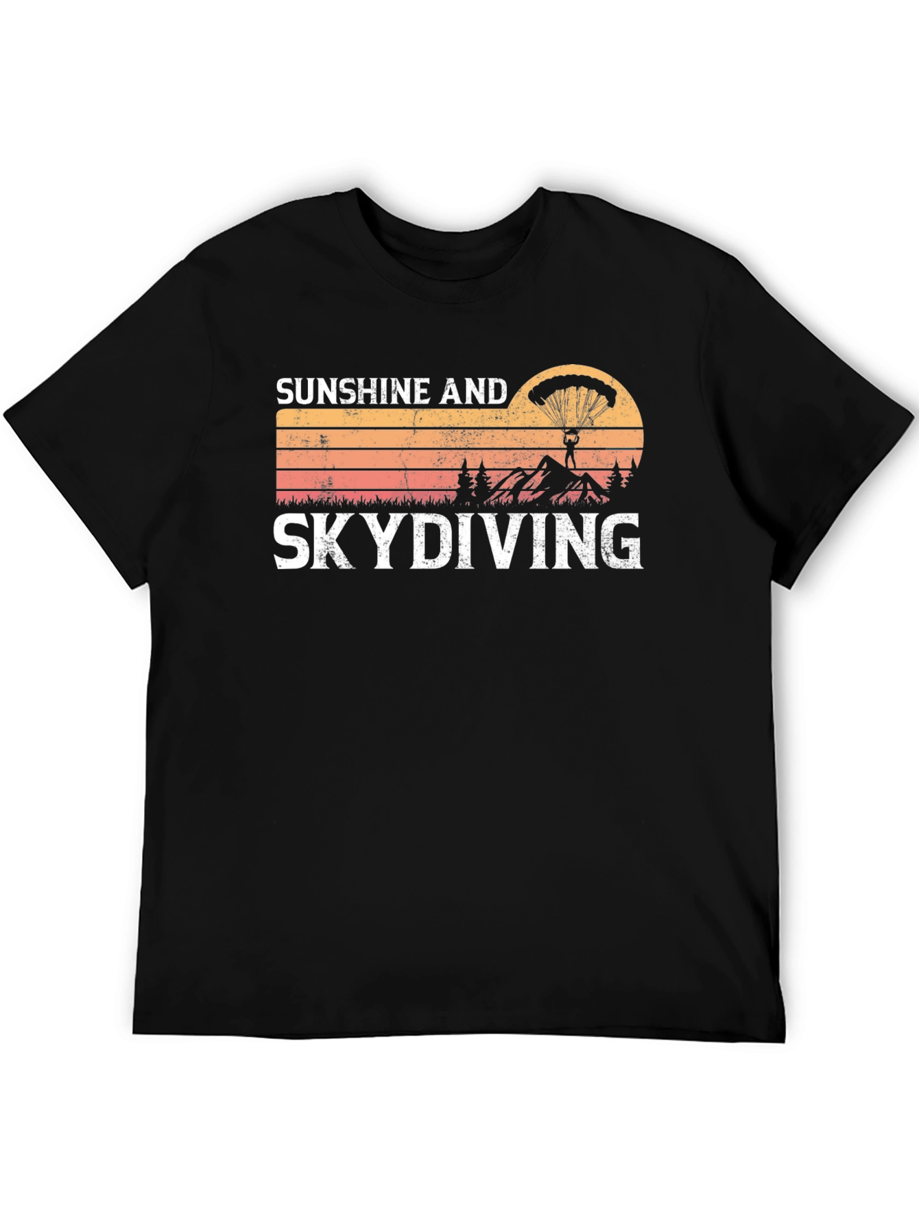 Black Sunshine & Skydiving Graphic Tee view 5