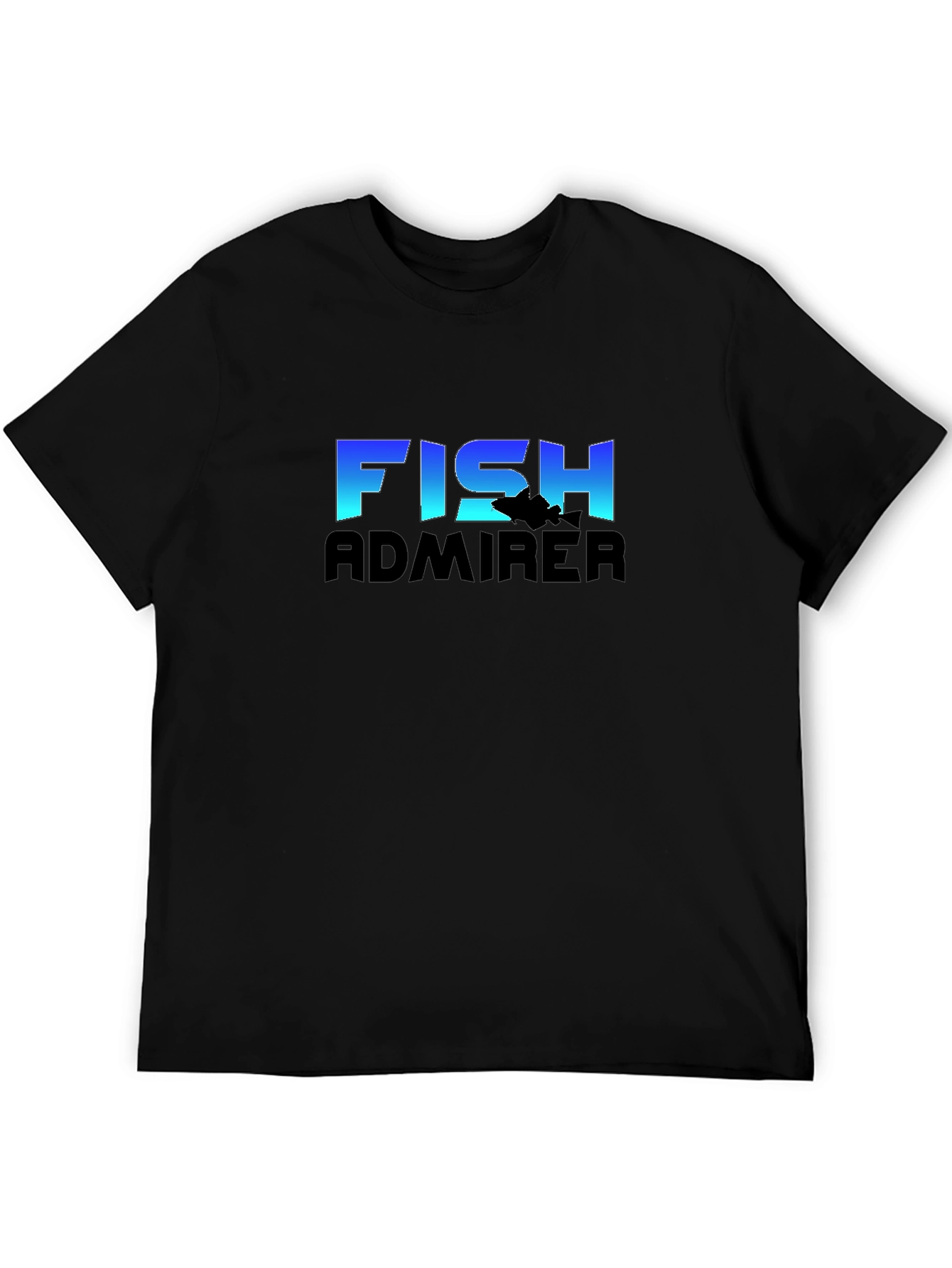 Black Fish Admirer Graphic Tee - Black Cotton Blend T-Shirt view 5