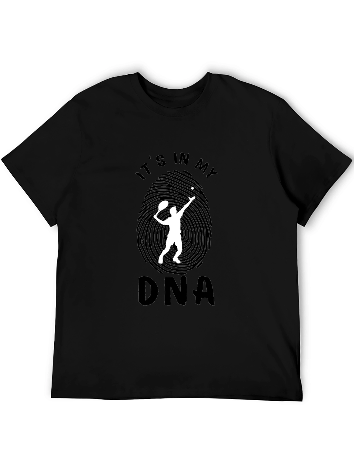 Tennis DNA Graphic Tee - Black Cotton T-Shirt - 5