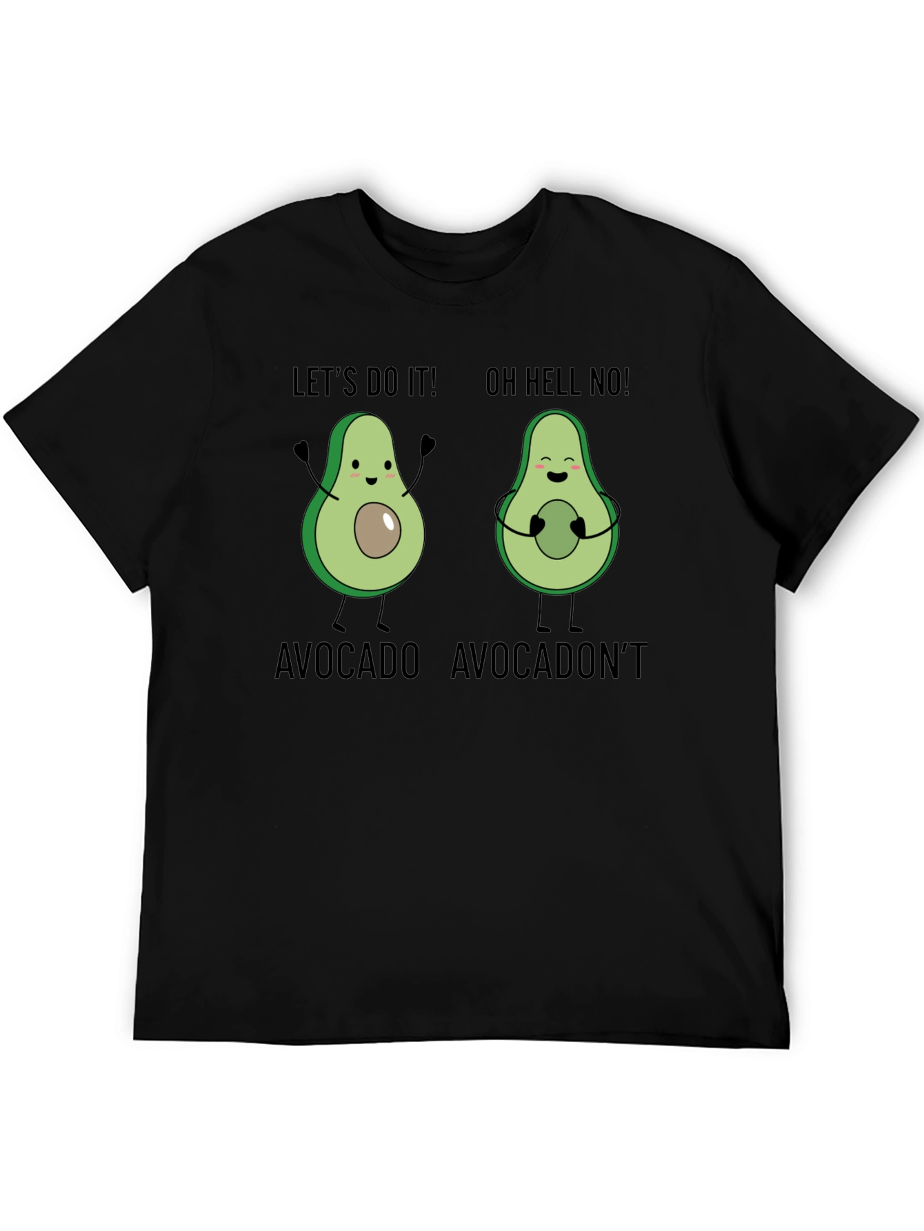 Black Avocado Humor Tee - Let's Do It! T-Shirt view 5
