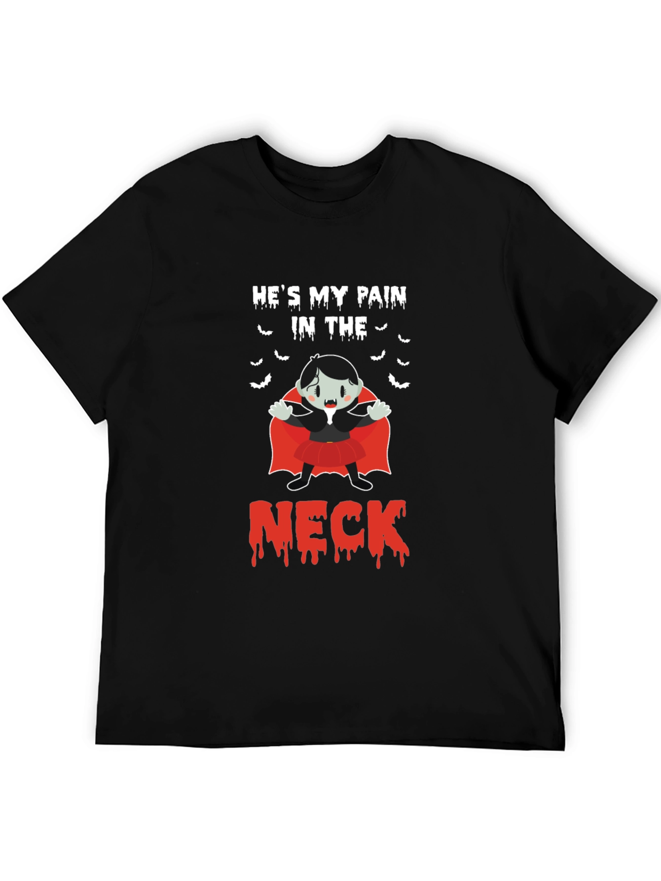 Black He's My Pain in the Neck Vampire Graphic Tee view 5