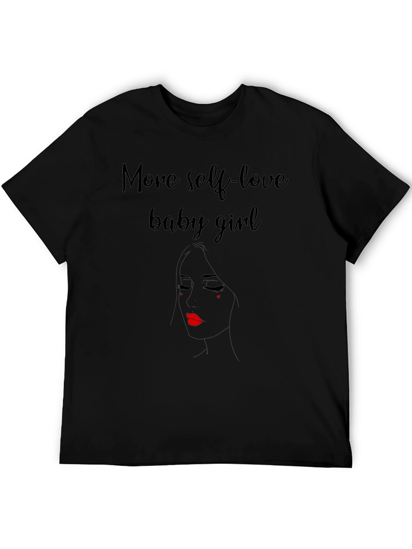 Black Self-Love Baby Girl Graphic Tee - Black view 5