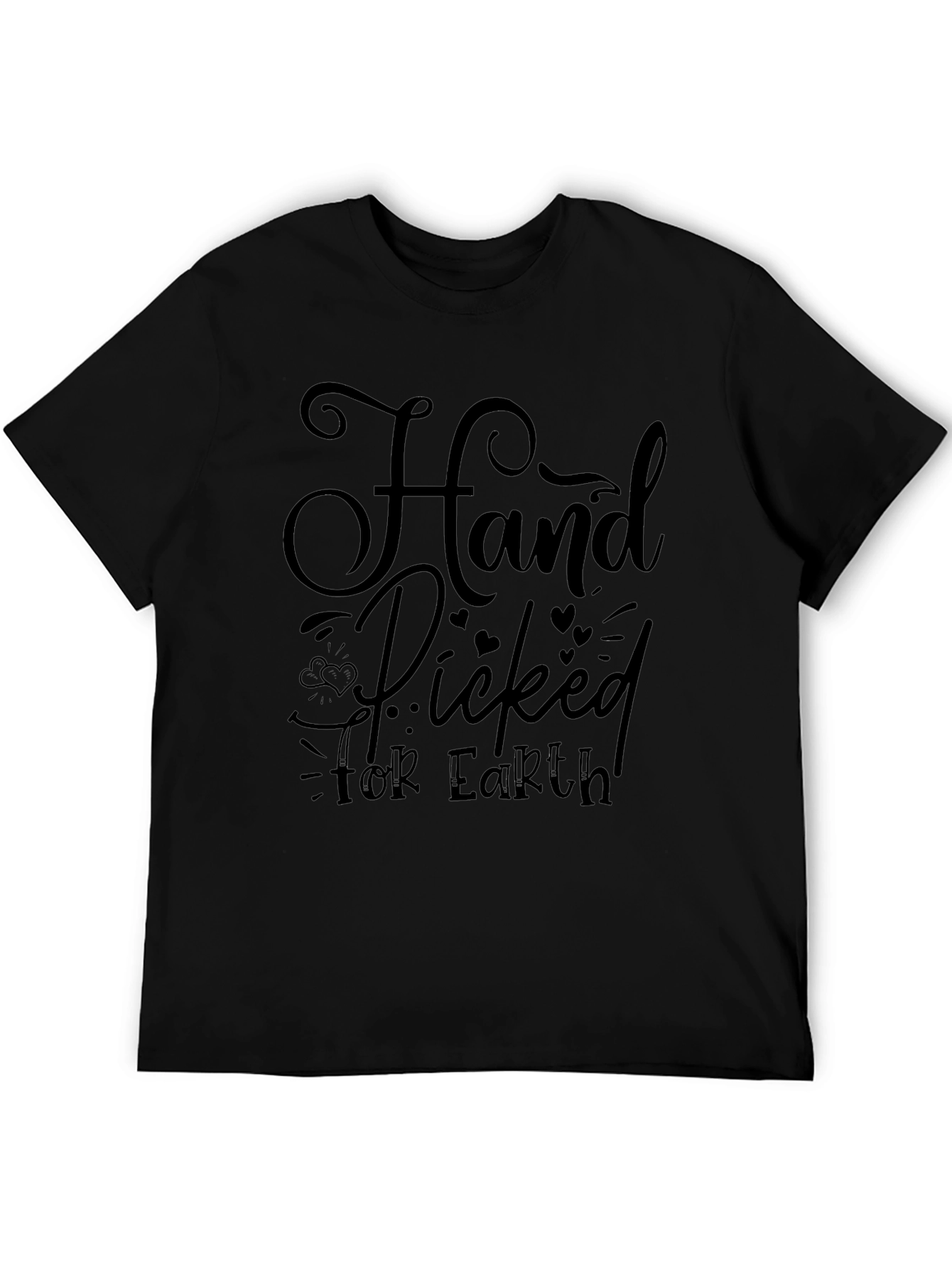 Black Hand Picked For Earth Graphic T-Shirt view 5