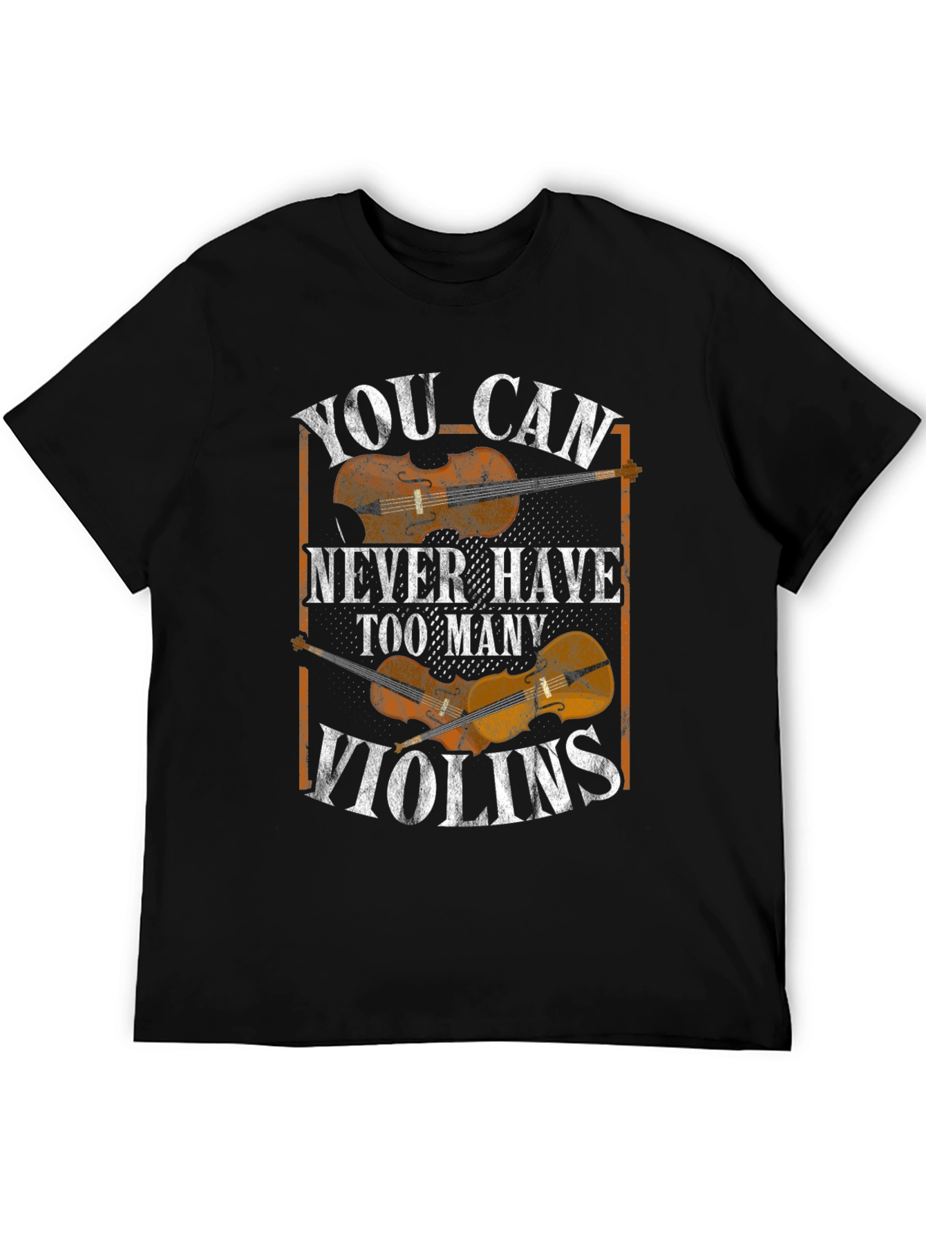 Black You Can Never Have Too Many Violins Graphic T-Shirt view 5