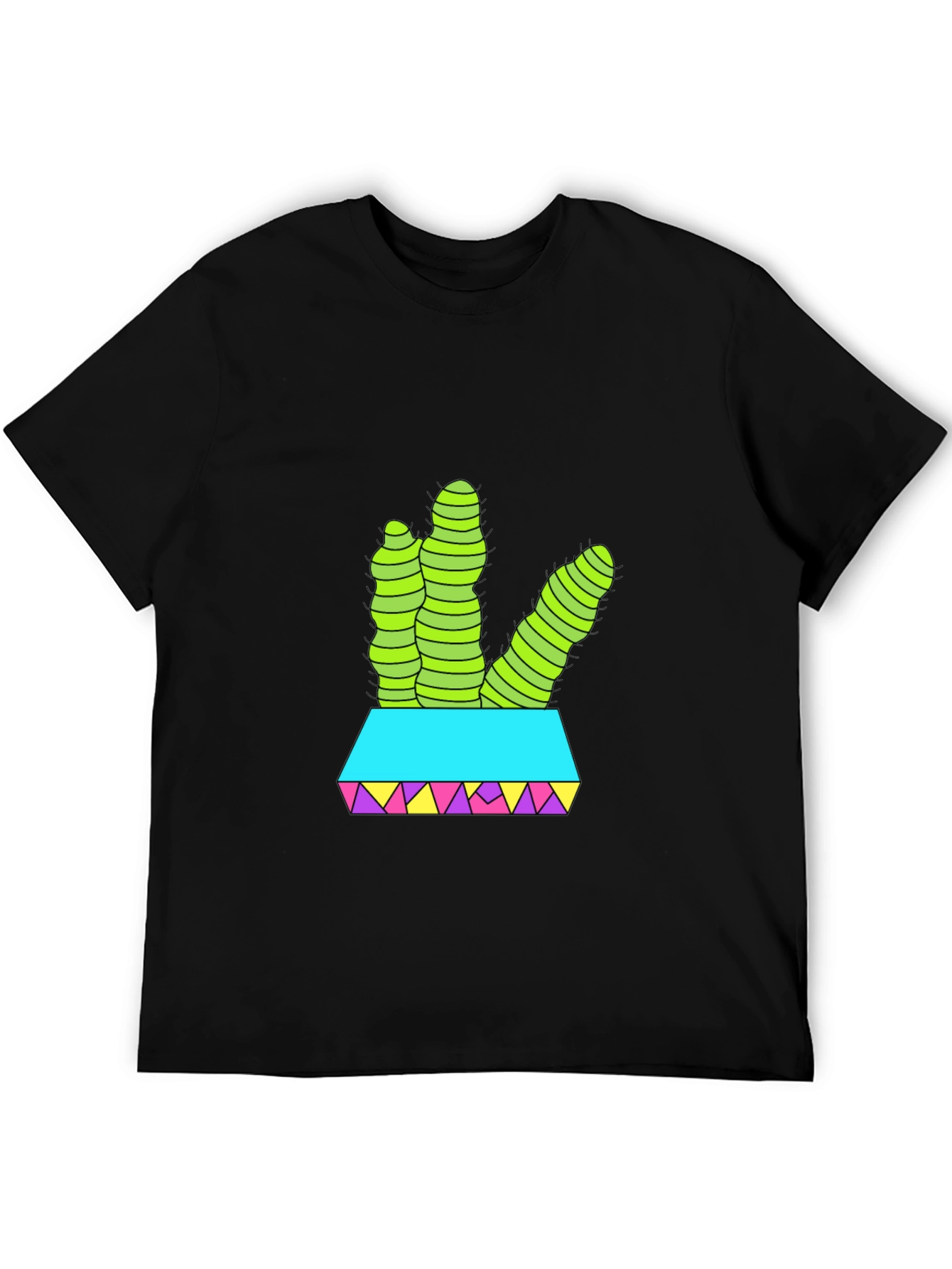 Black Cactus T-Shirt: Funky Desert Style view 5