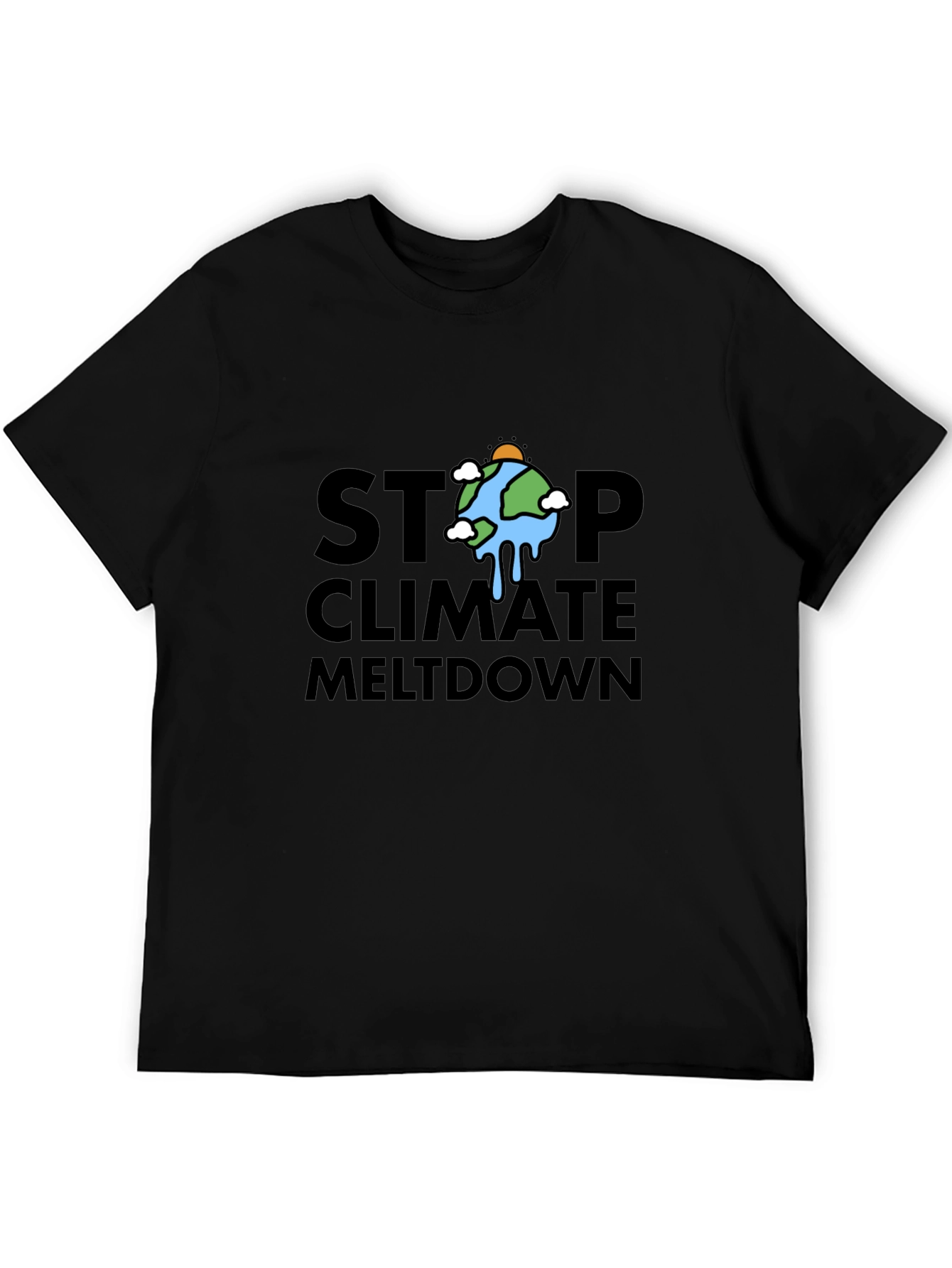 Black Stop Climate Meltdown T-Shirt view 5