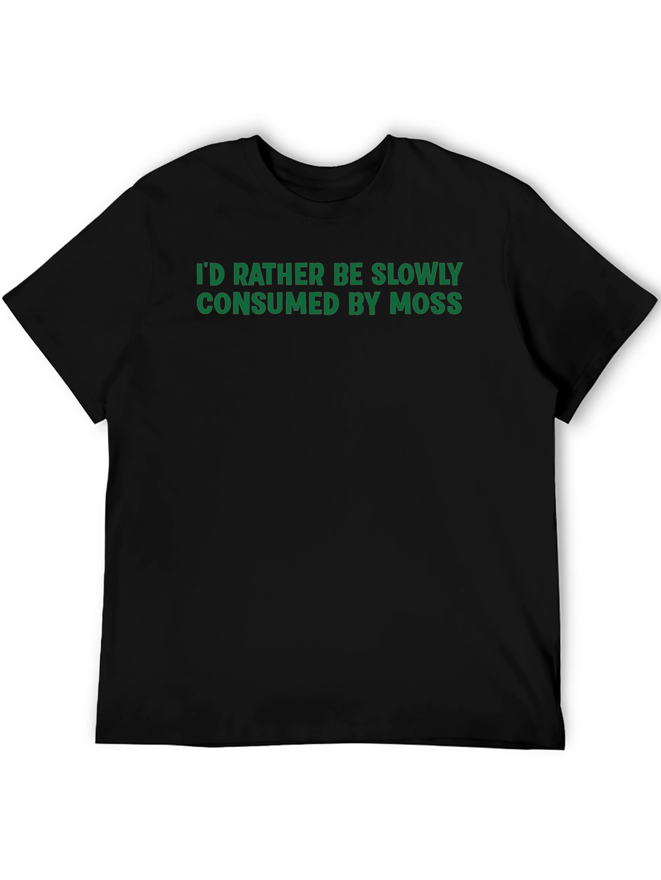 Black Funny Moss Lover T-Shirt view 5