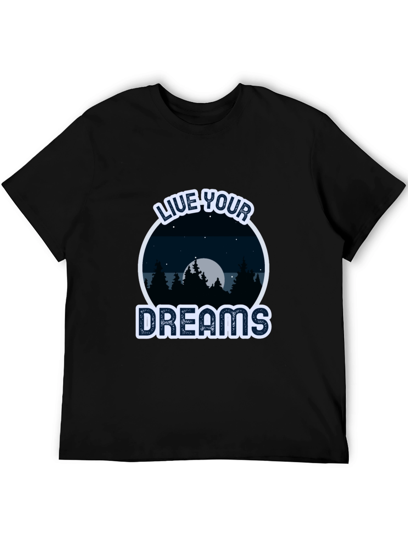 Black Live Your Dreams T-Shirt - Nature Design view 5