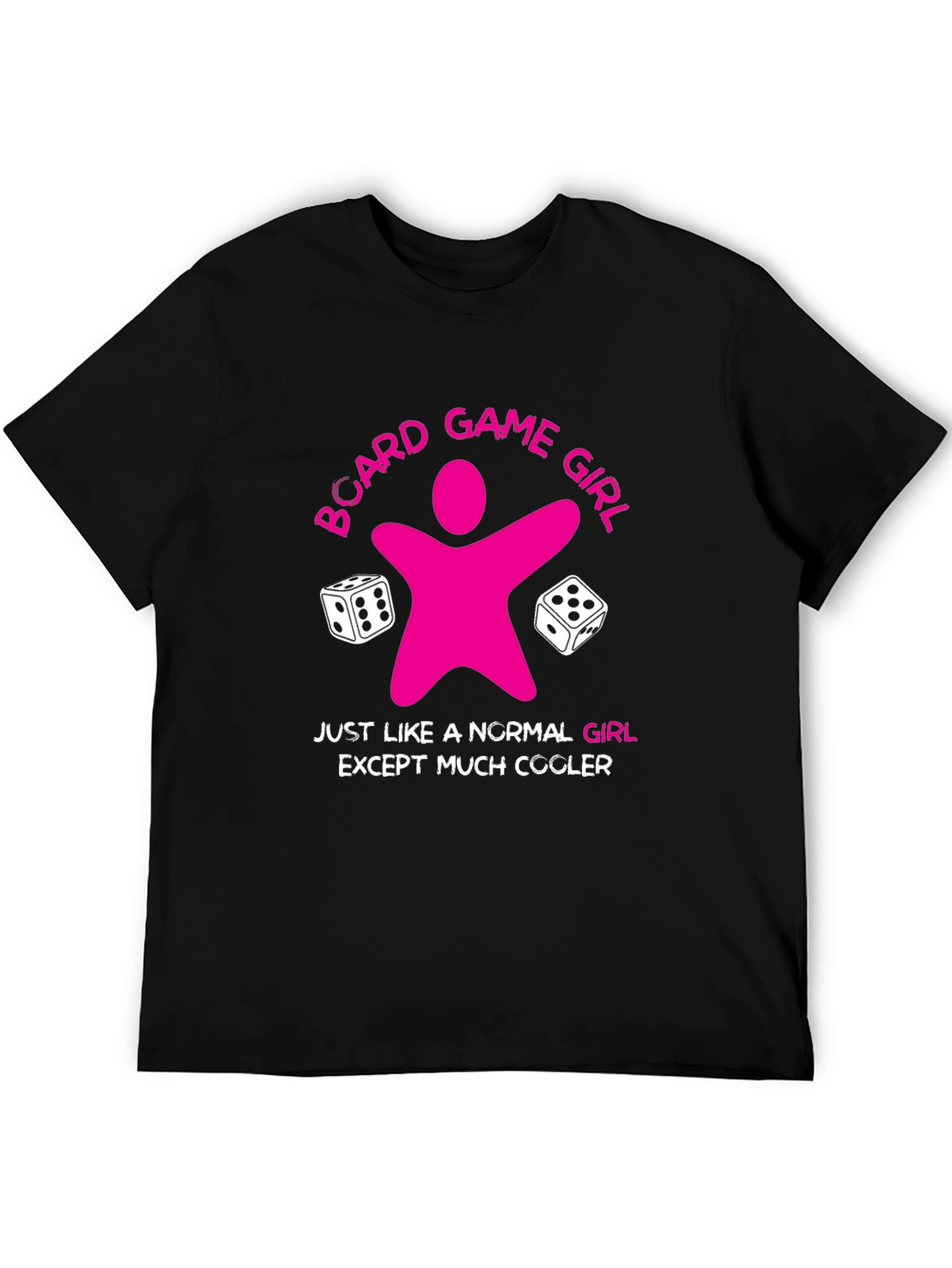 Black Board Game Girl T-Shirt - Cool Gamer Tee view 5