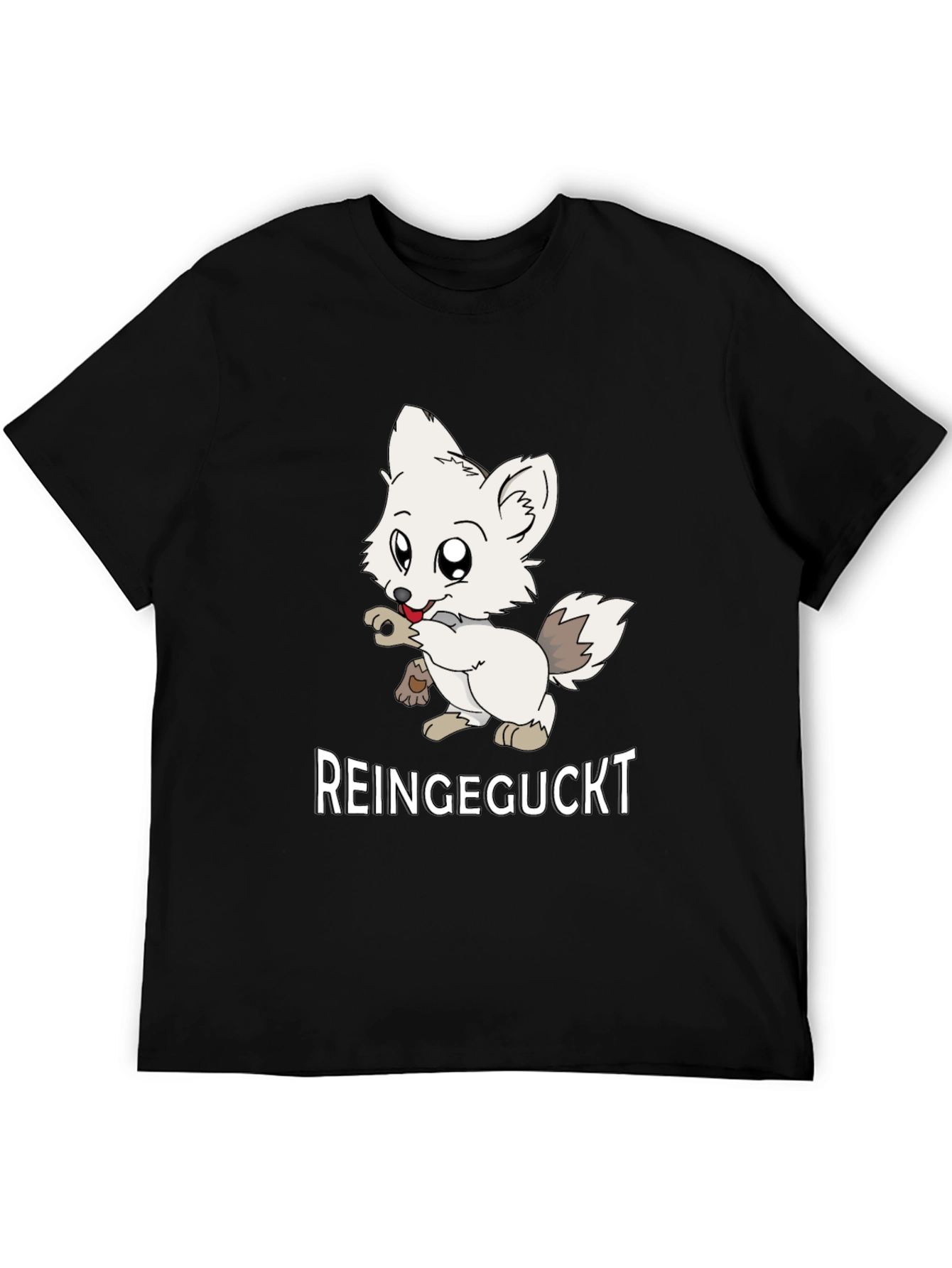Black Cute Fox Graphic Tee - Reingeguckt Design view 5