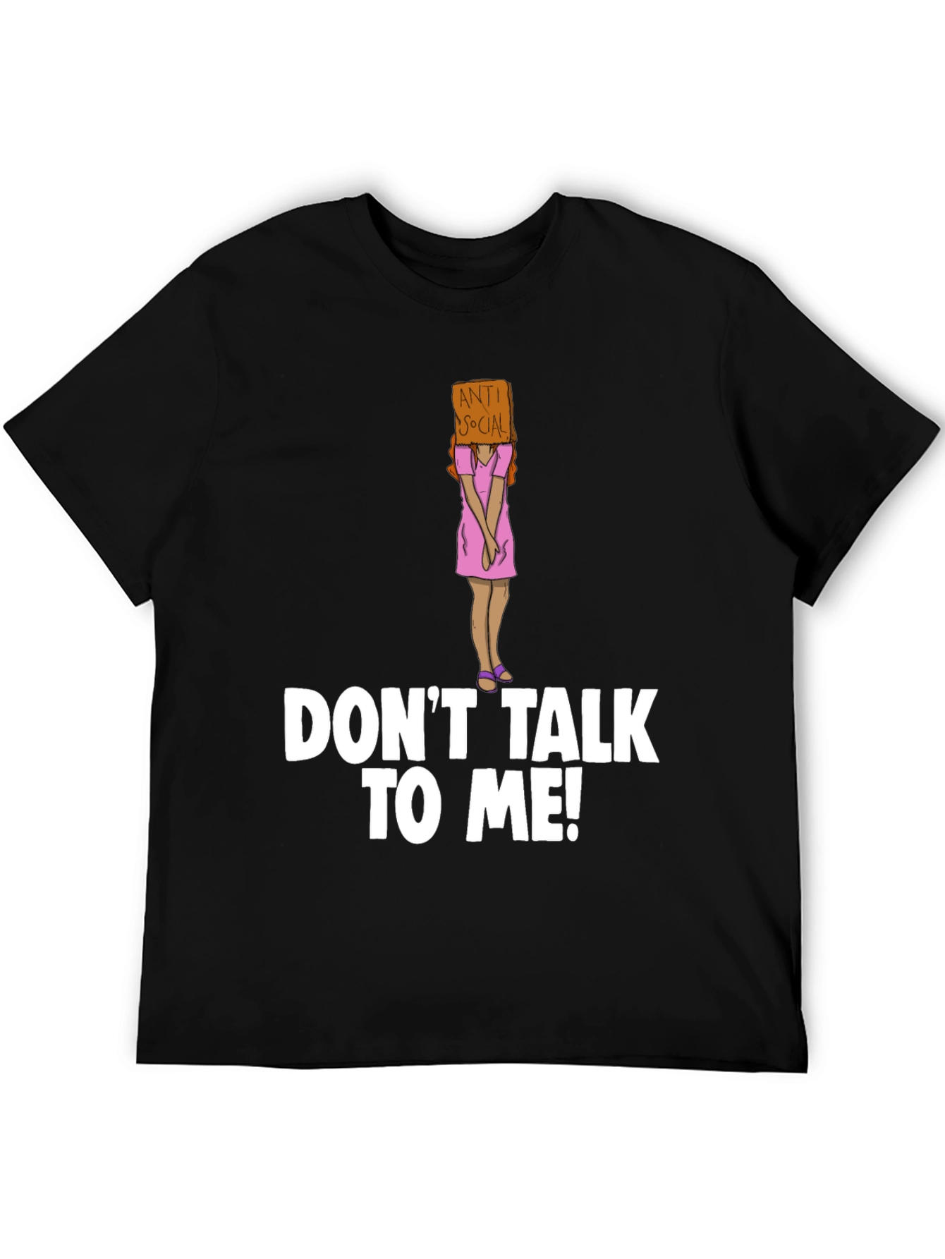 Black Anti-Social T-Shirt - 'Don't Talk To Me!' Novelty Tee view 5