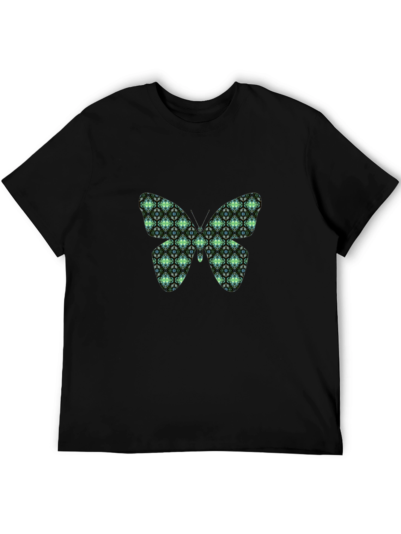 Black Butterfly Graphic Black T-Shirt view 5