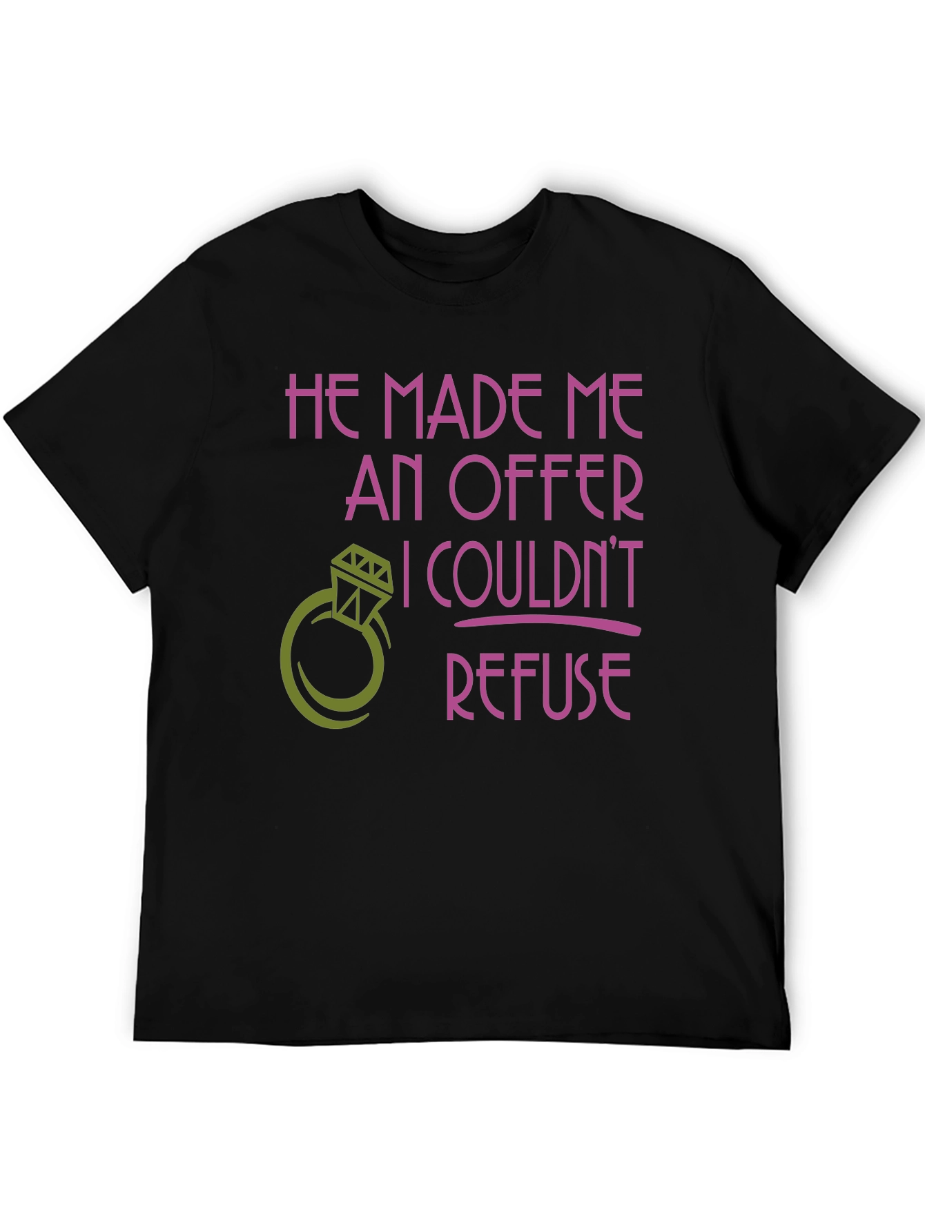 Black He Made Me An Offer T-Shirt view 5