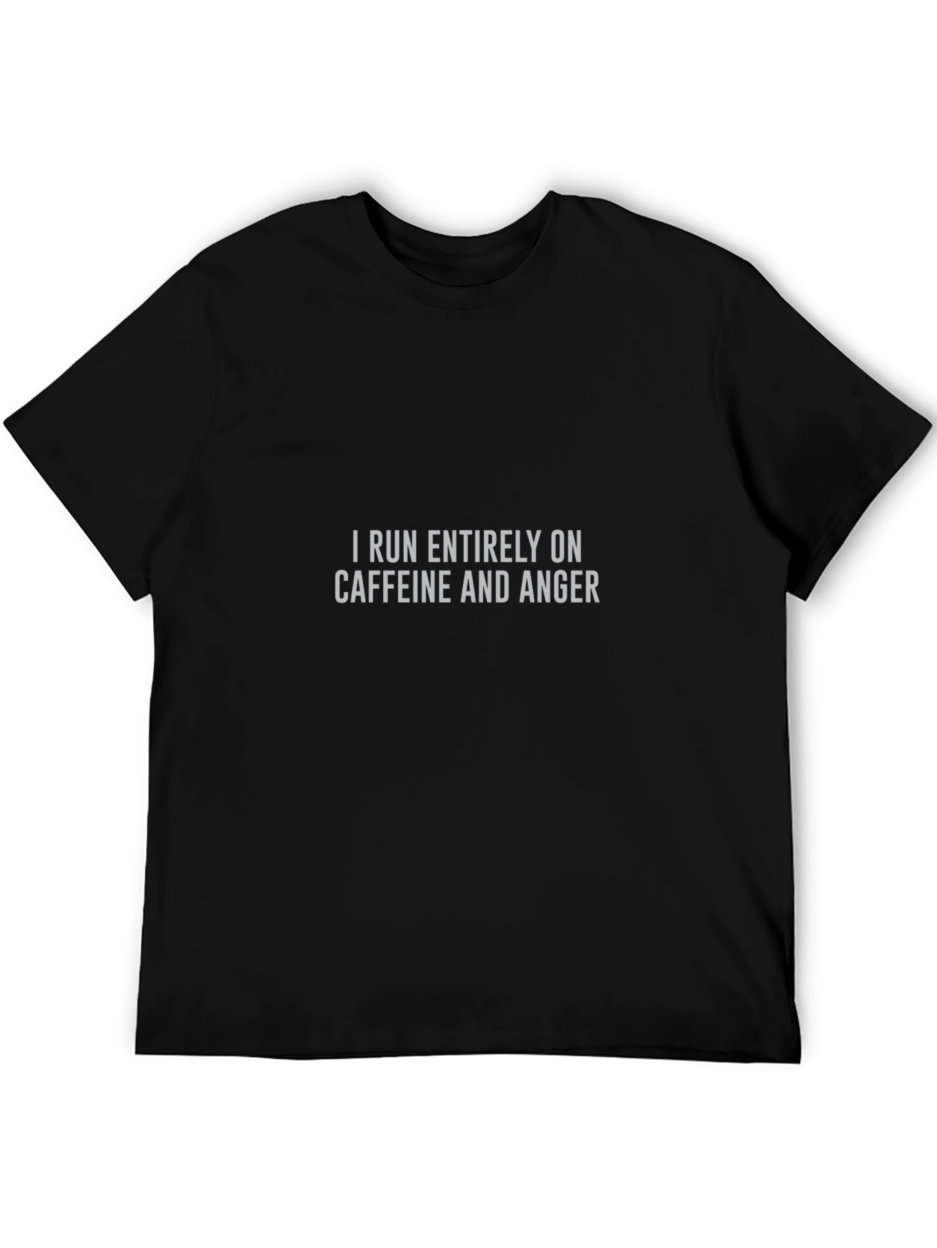 Black Caffeine & Anger Men's T-Shirt - Funny Slogan Tee view 5