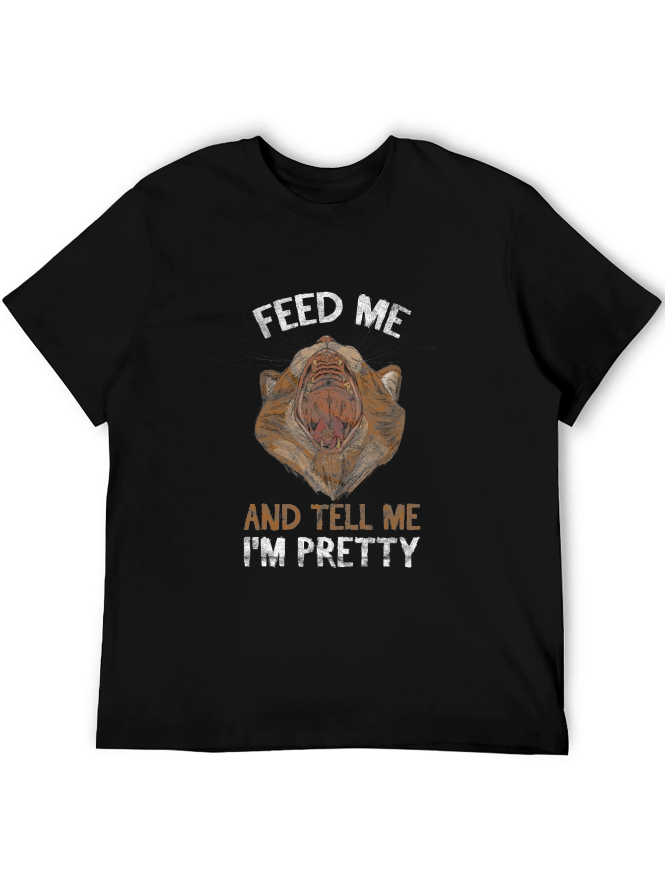 Black Feed Me and Tell Me I'm Pretty Black T-Shirt view 5