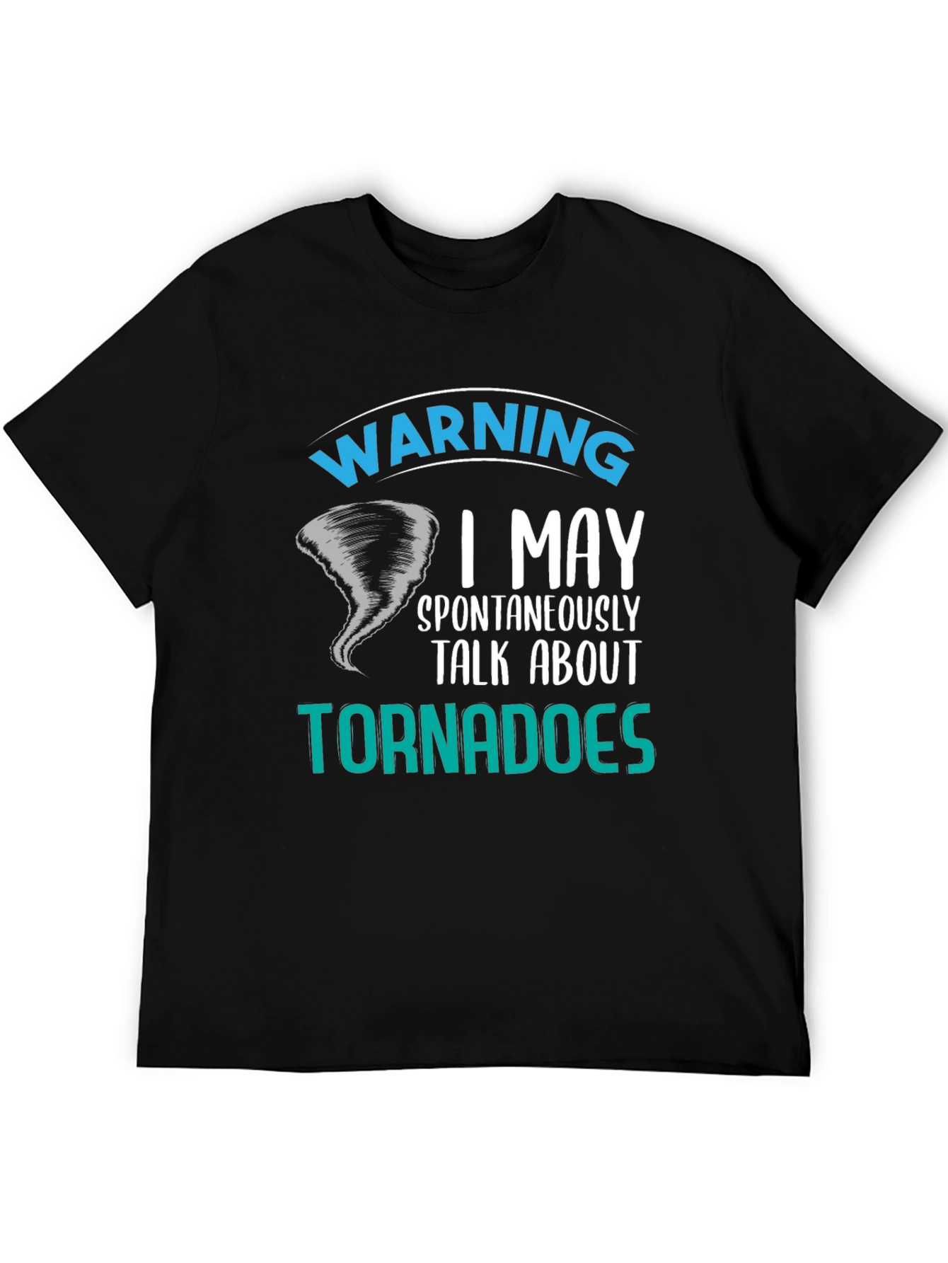 Black Warning Tornadoes Men's T-Shirt view 5