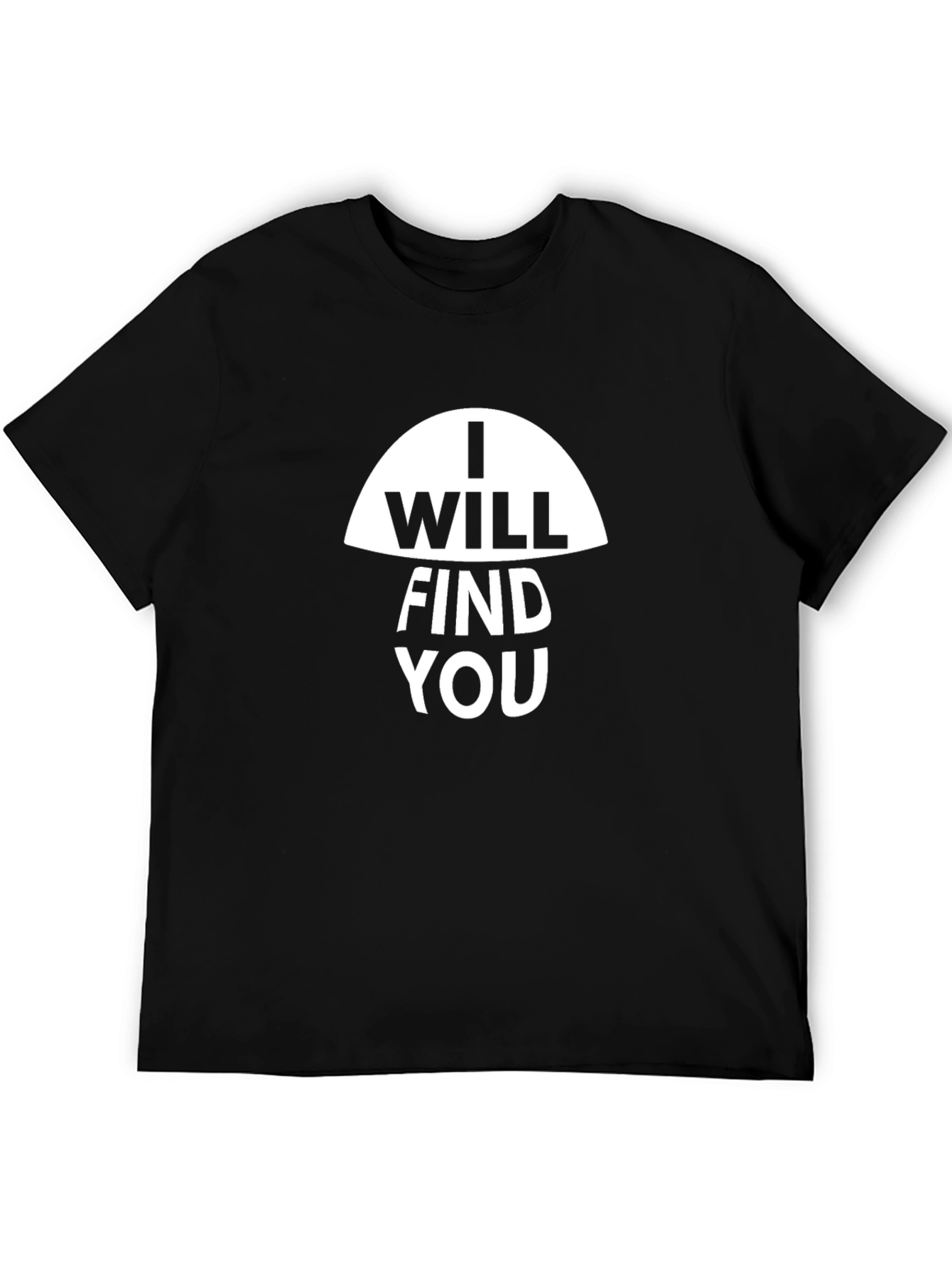 Black I Will Find You Graphic Tee - Black view 5
