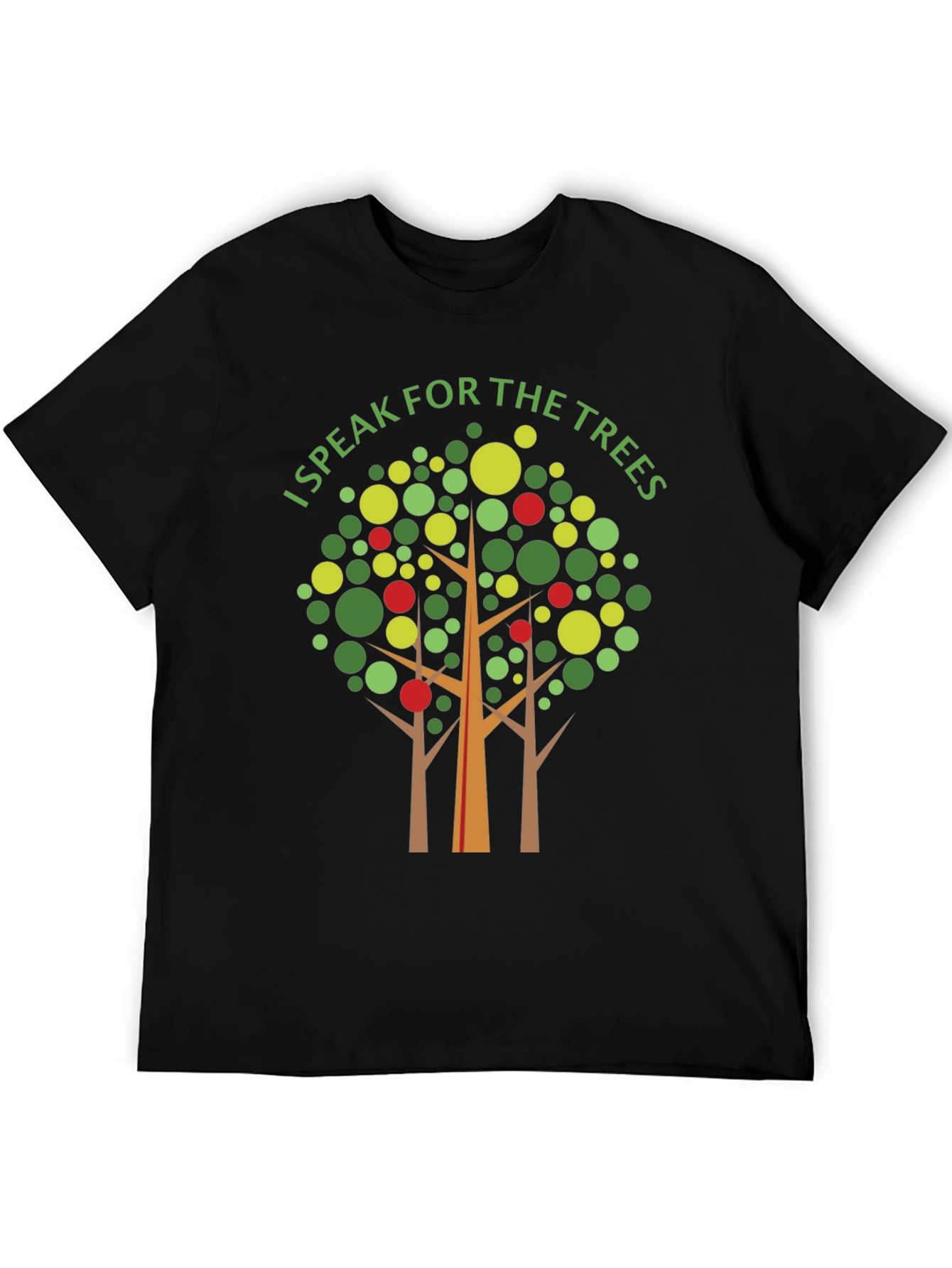 Black I Speak for the Trees Graphic T-Shirt view 5