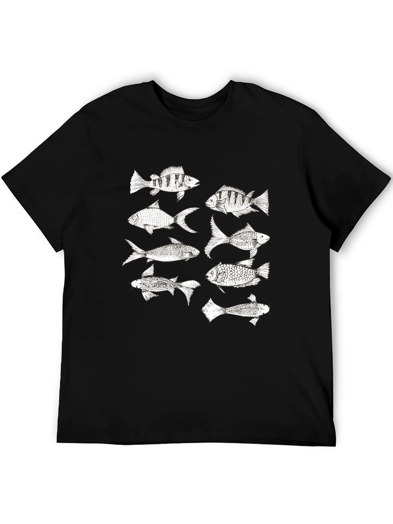 Black Fish Graphic Tee - Black Cotton Blend view 5