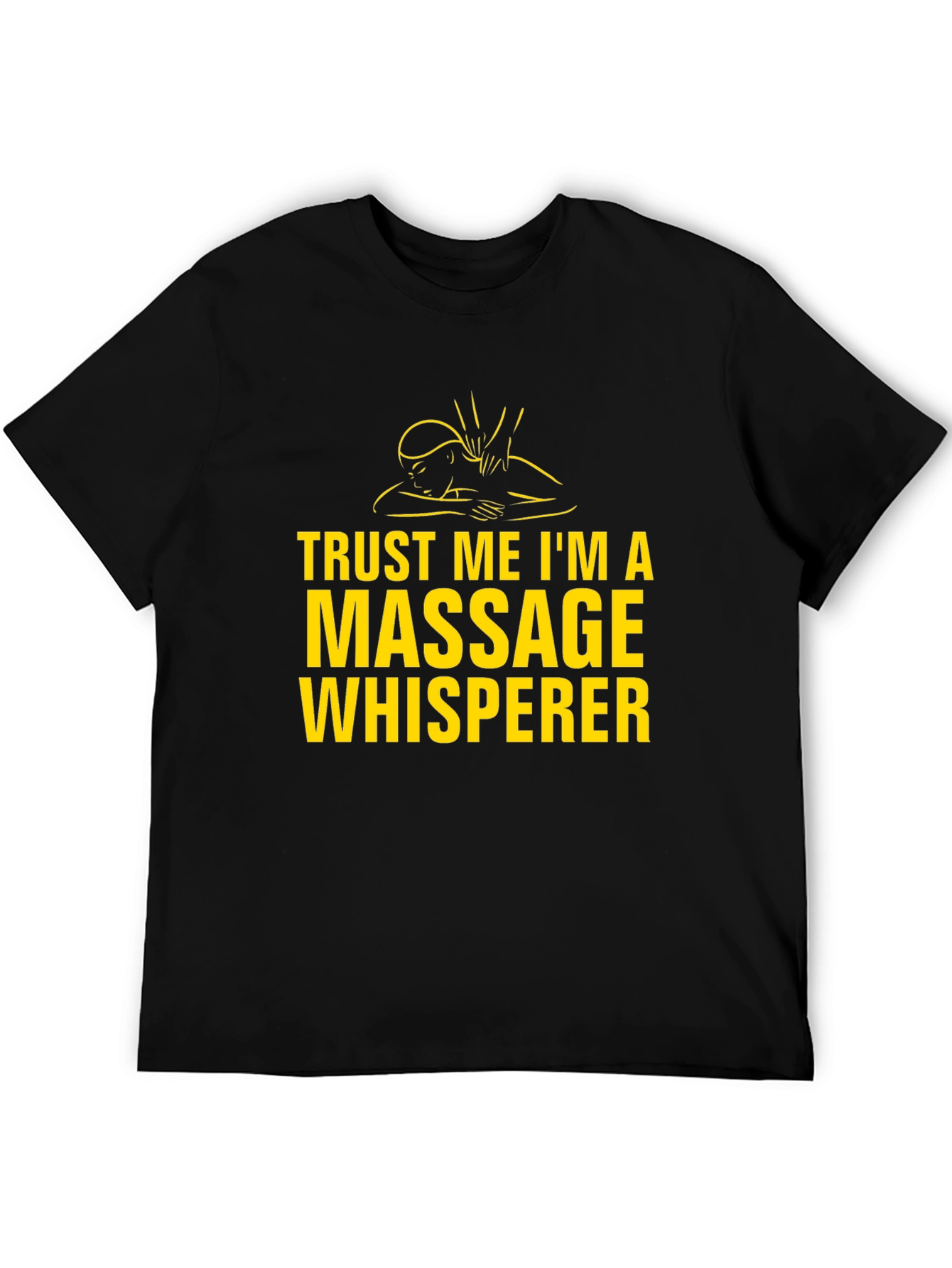 Black Massage Whisperer Graphic Tee - Black T-Shirt view 5