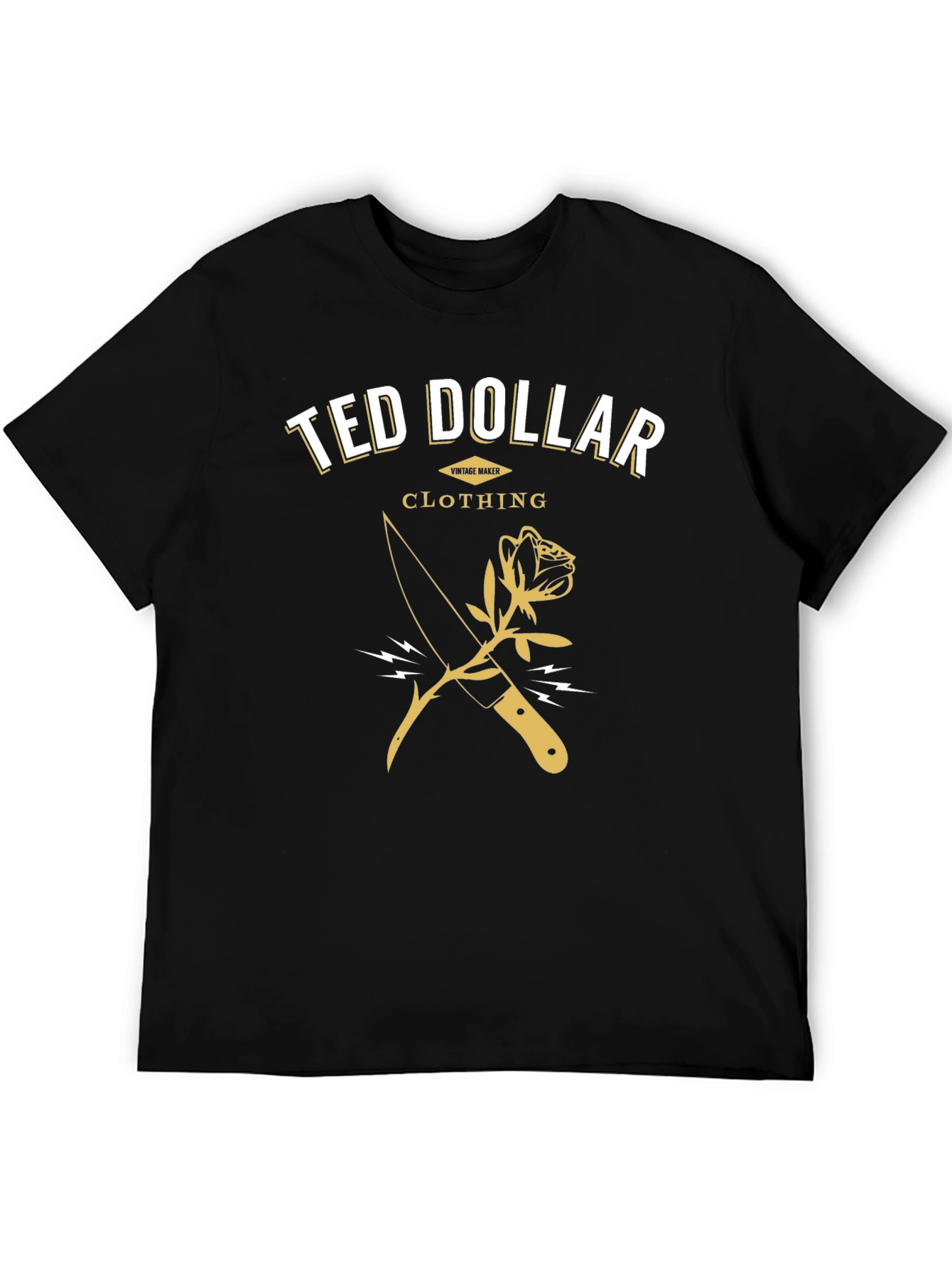 Black Ted Dollar Vintage Maker Black Graphic Tee view 5