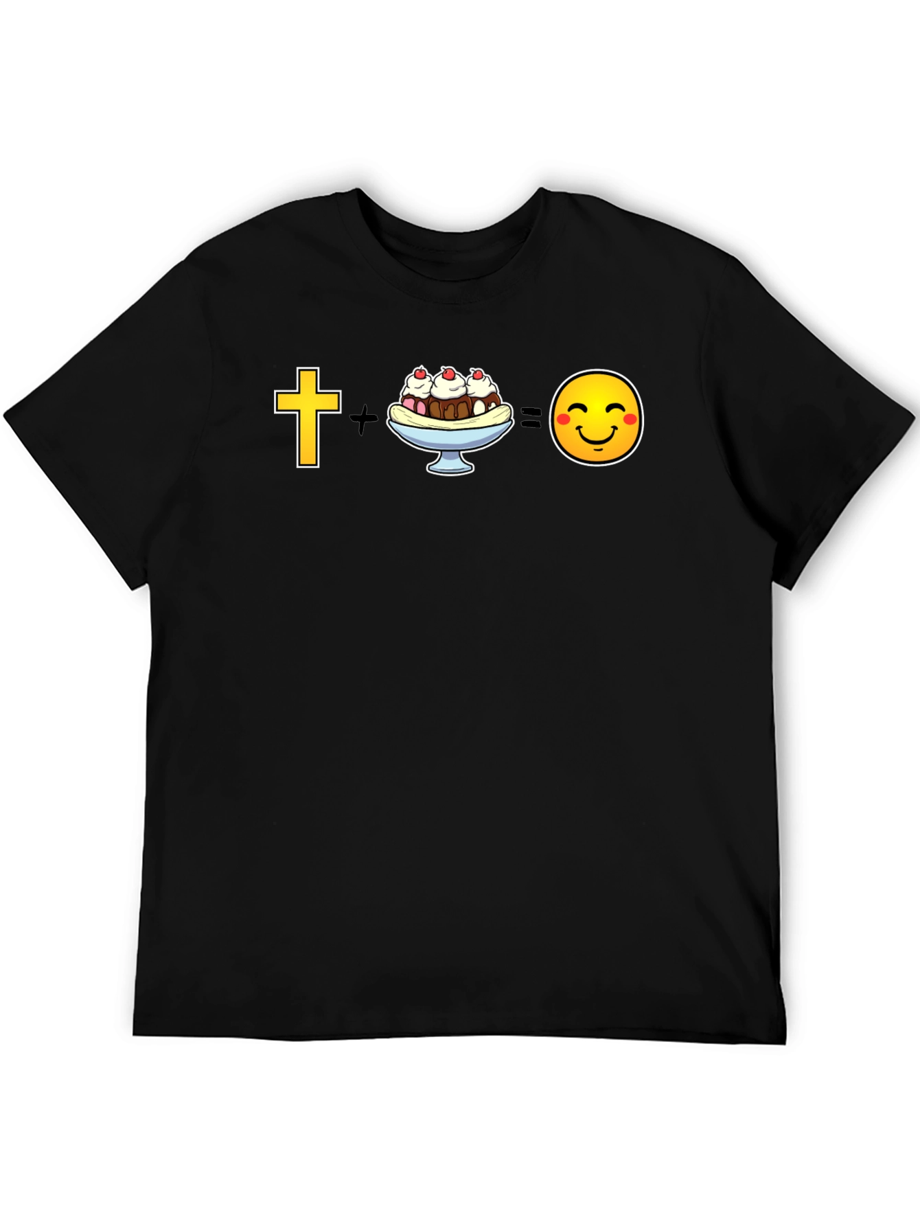 Black Christian Ice Cream = Happy T-Shirt view 5