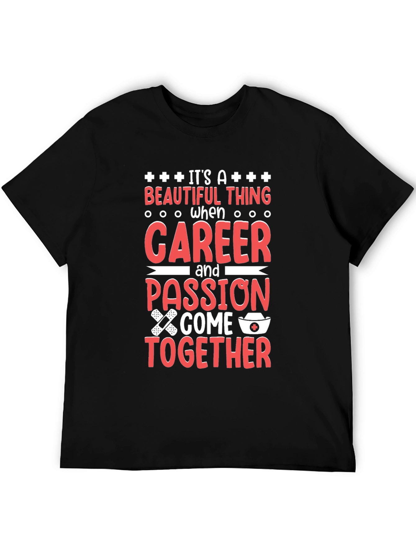 Black Career & Passion Tee - Nurse Appreciation view 5