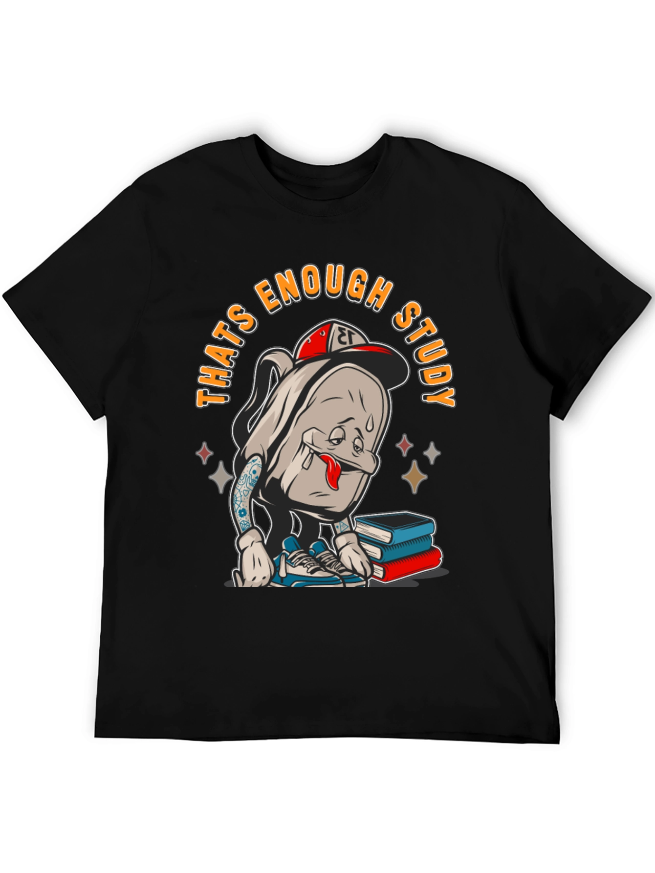 Black That's Enough Study T-Shirt view 5