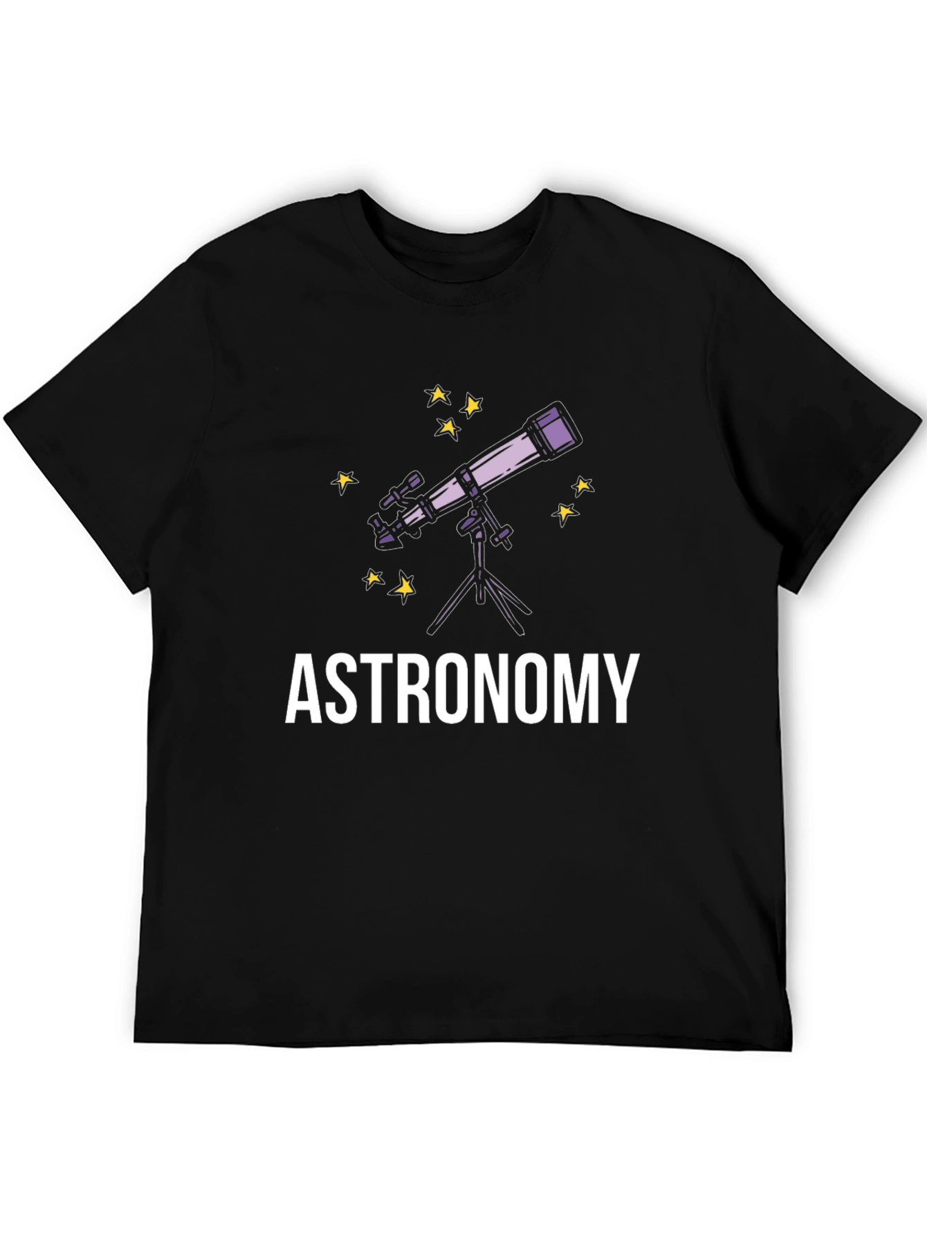 Black Astronomy Graphic Tee - Stargazing Black T-Shirt view 5
