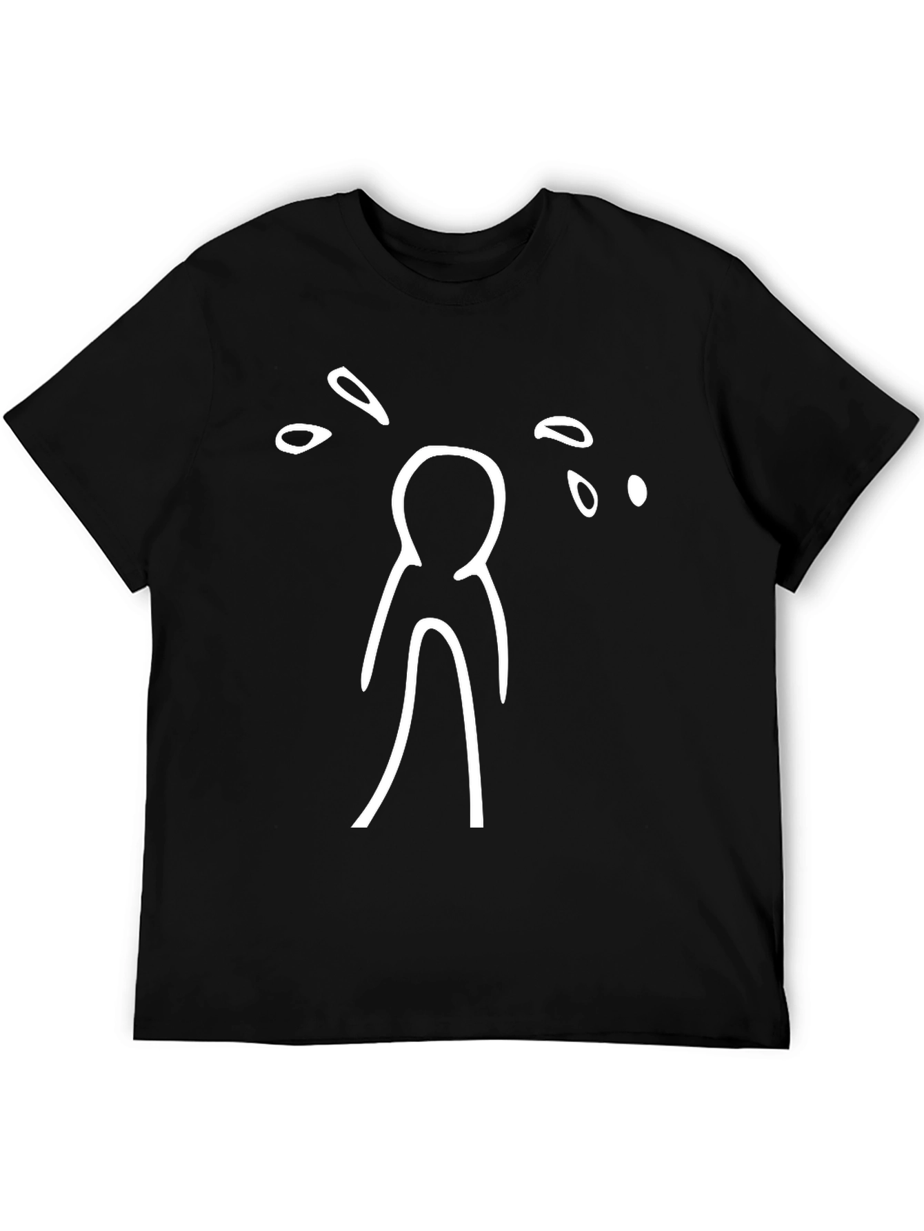 Black Unique Graphic Black T-Shirt view 5