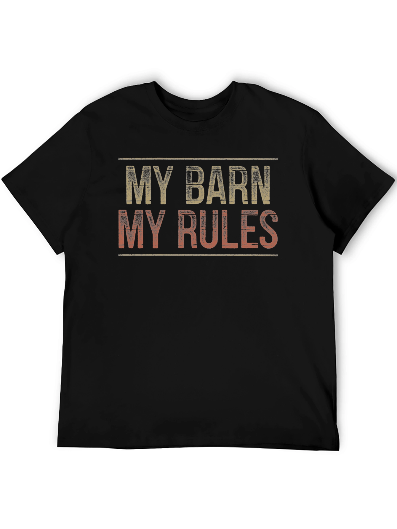Black My Barn My Rules Graphic T-Shirt view 5