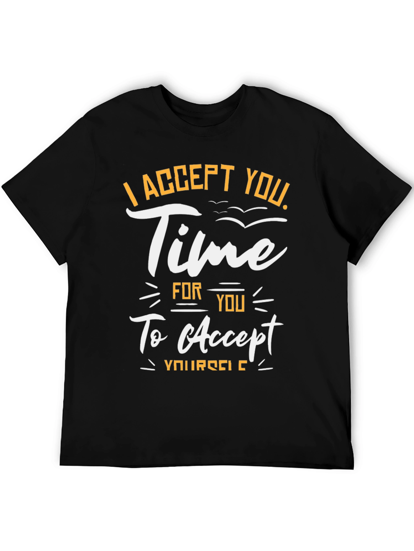 Black I Accept You Graphic Tee - Black view 5