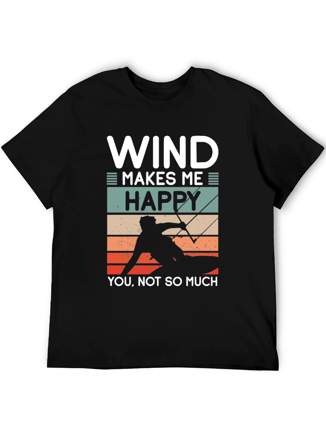 Black Wind Makes Me Happy Graphic Tee view 5