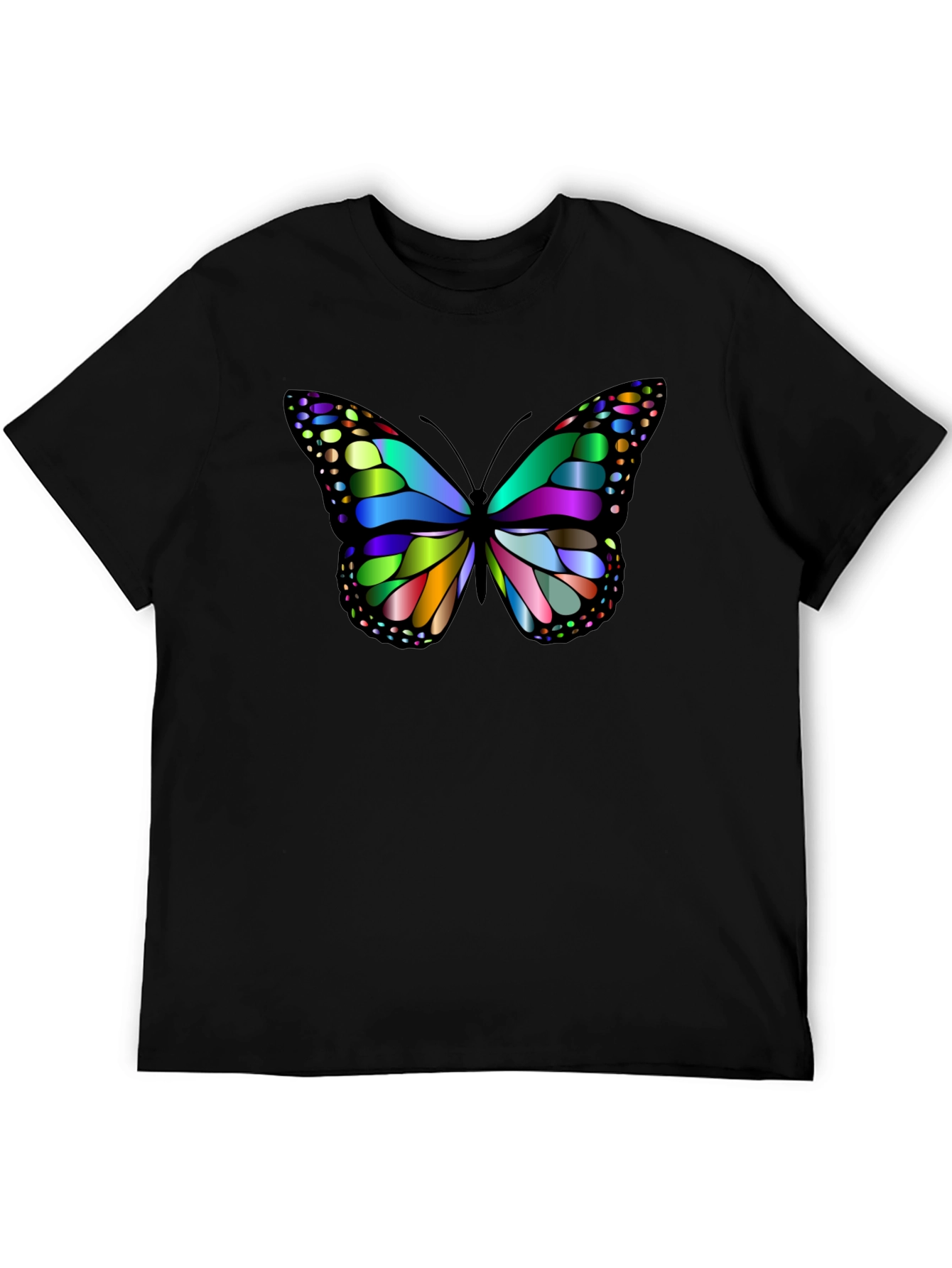 Black Butterfly Graphic Tee - Vivid Colors, Soft Fabric view 5