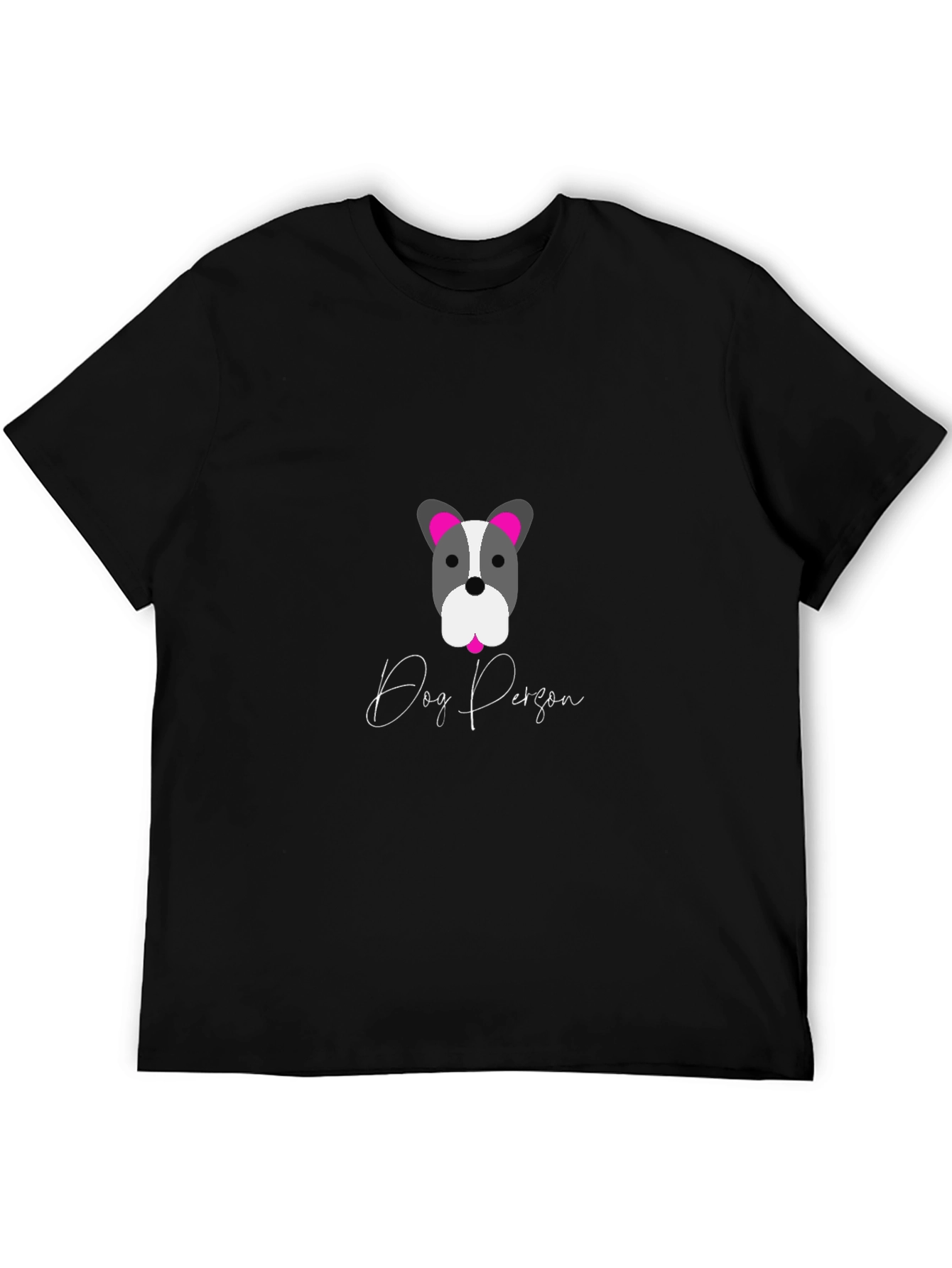 Black Dog Person Graphic Tee - Stylish & Comfy Black T-Shirt view 5