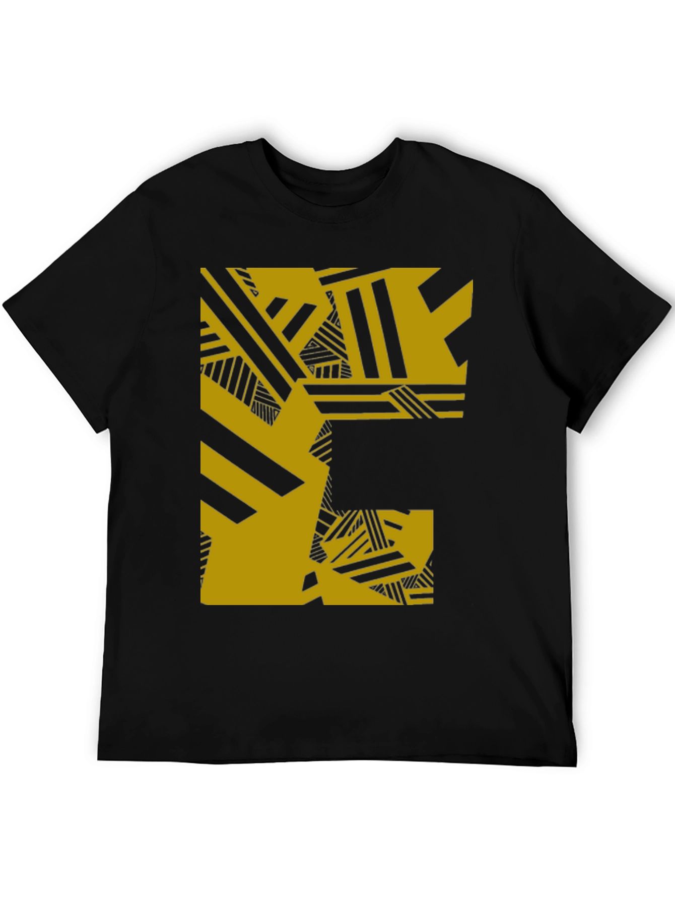 Black Abstract Graphic Tee - Black view 5