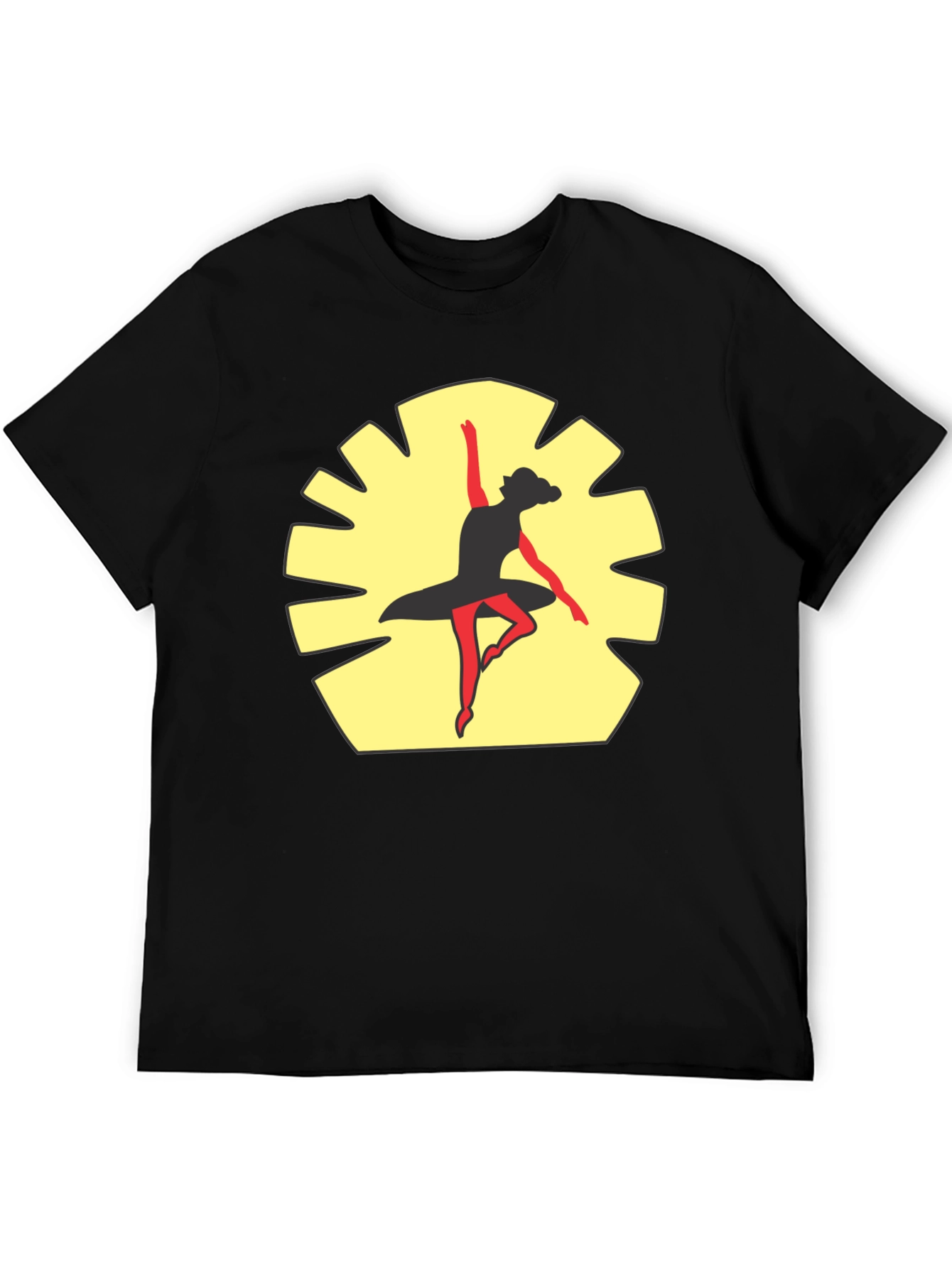 Black Ballerina Dance Graphic Tee - Stylish Comfort view 5