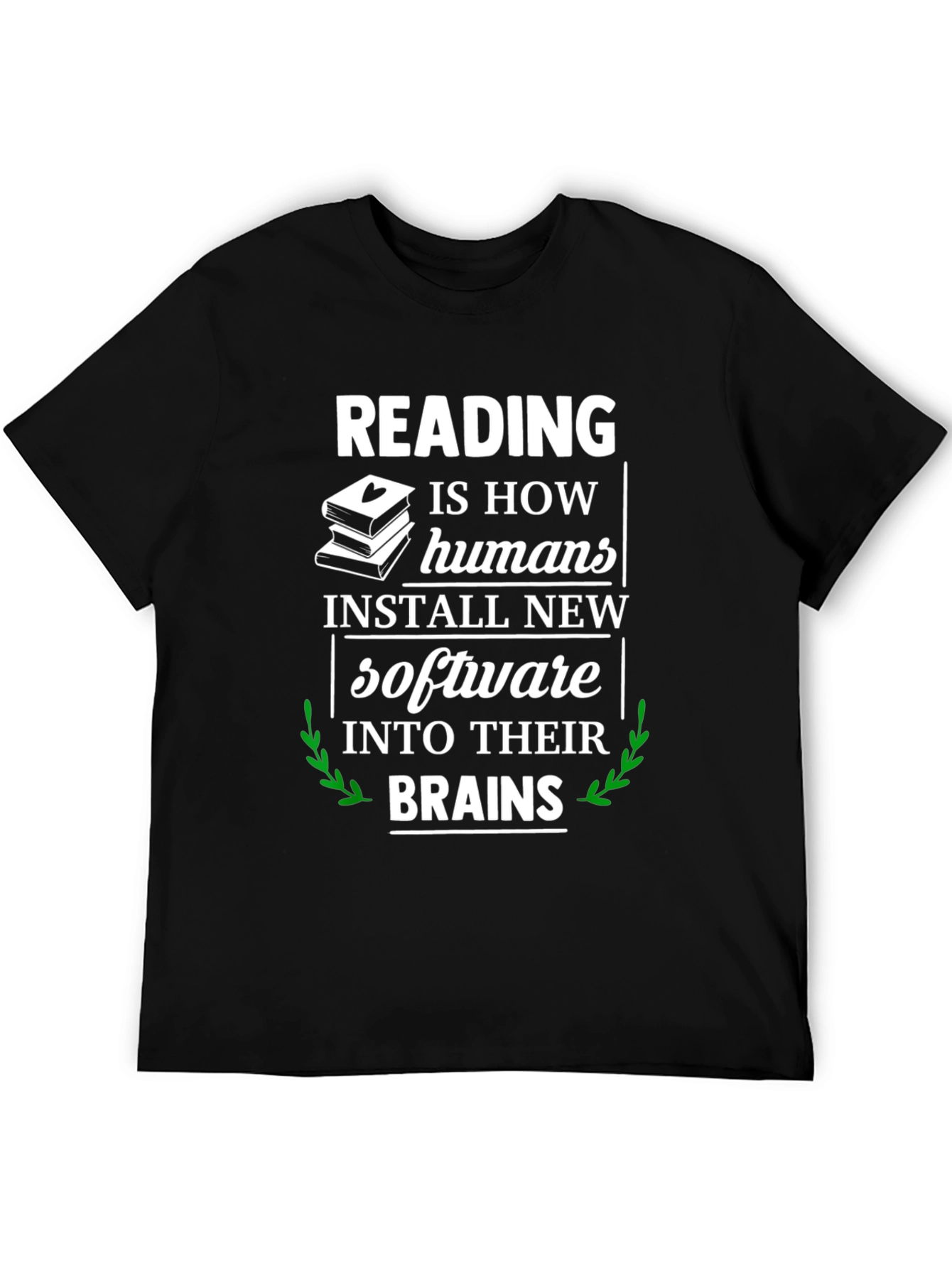 Black Reading Installs Software T-Shirt view 5
